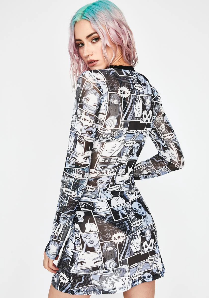 Misfit Memoirs Mesh Dress - Image 4