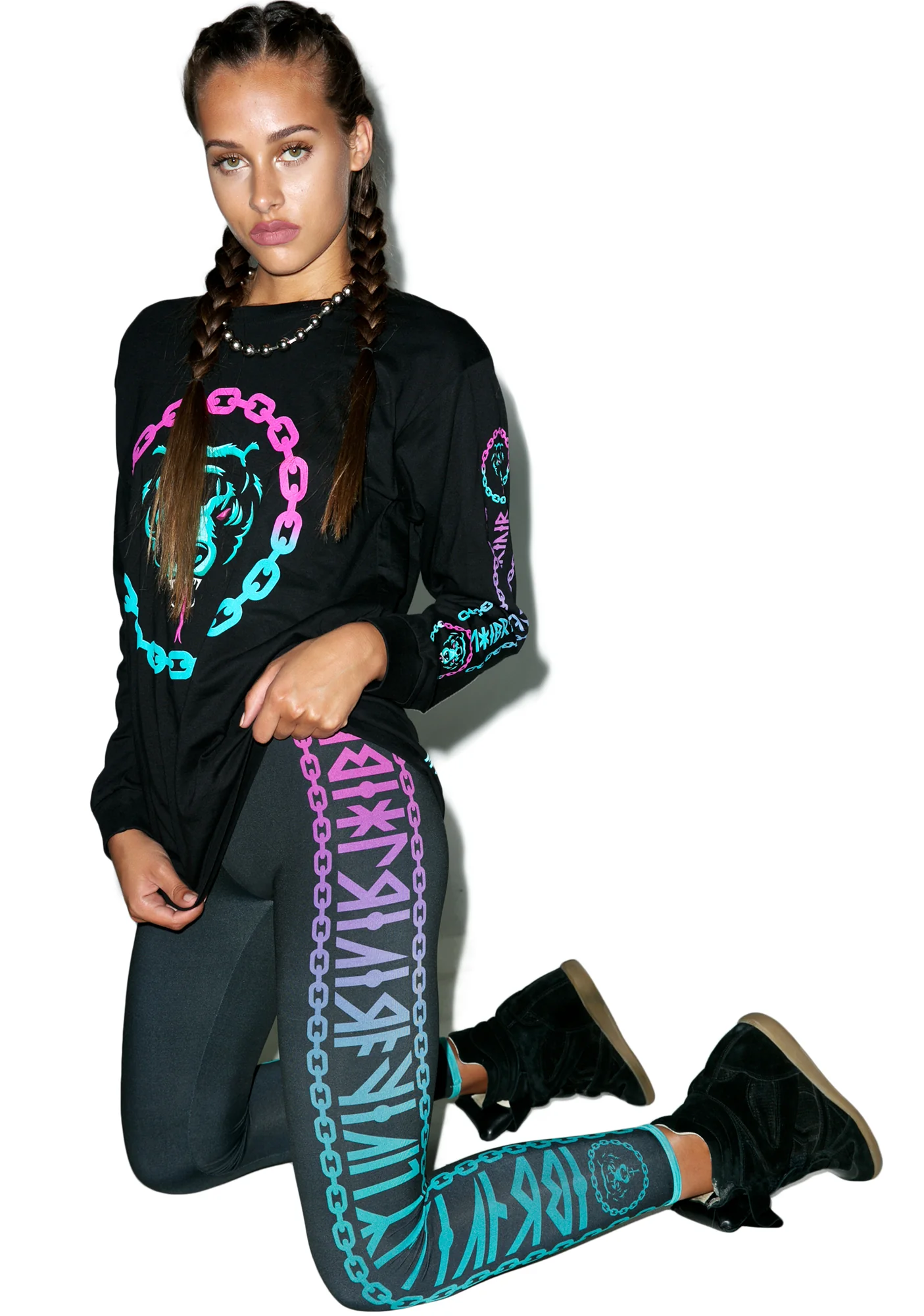 Mishka 2.0 Death Adder Chain Leggings - Image 5
