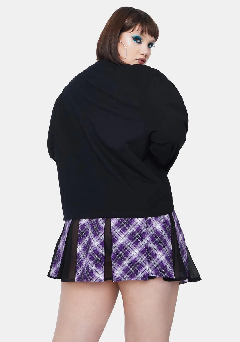 Miss Fairy Fanatic Screen Print Long Sleeve Oversized Tee - Image 4