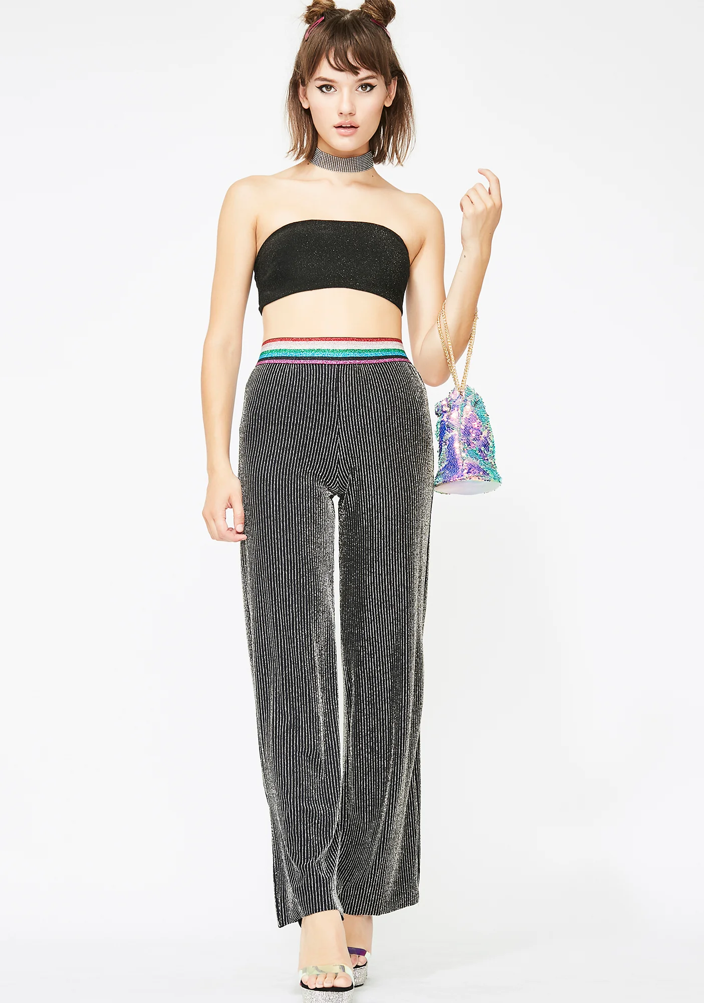 Miss Sparkle Striped Pants - Image 2