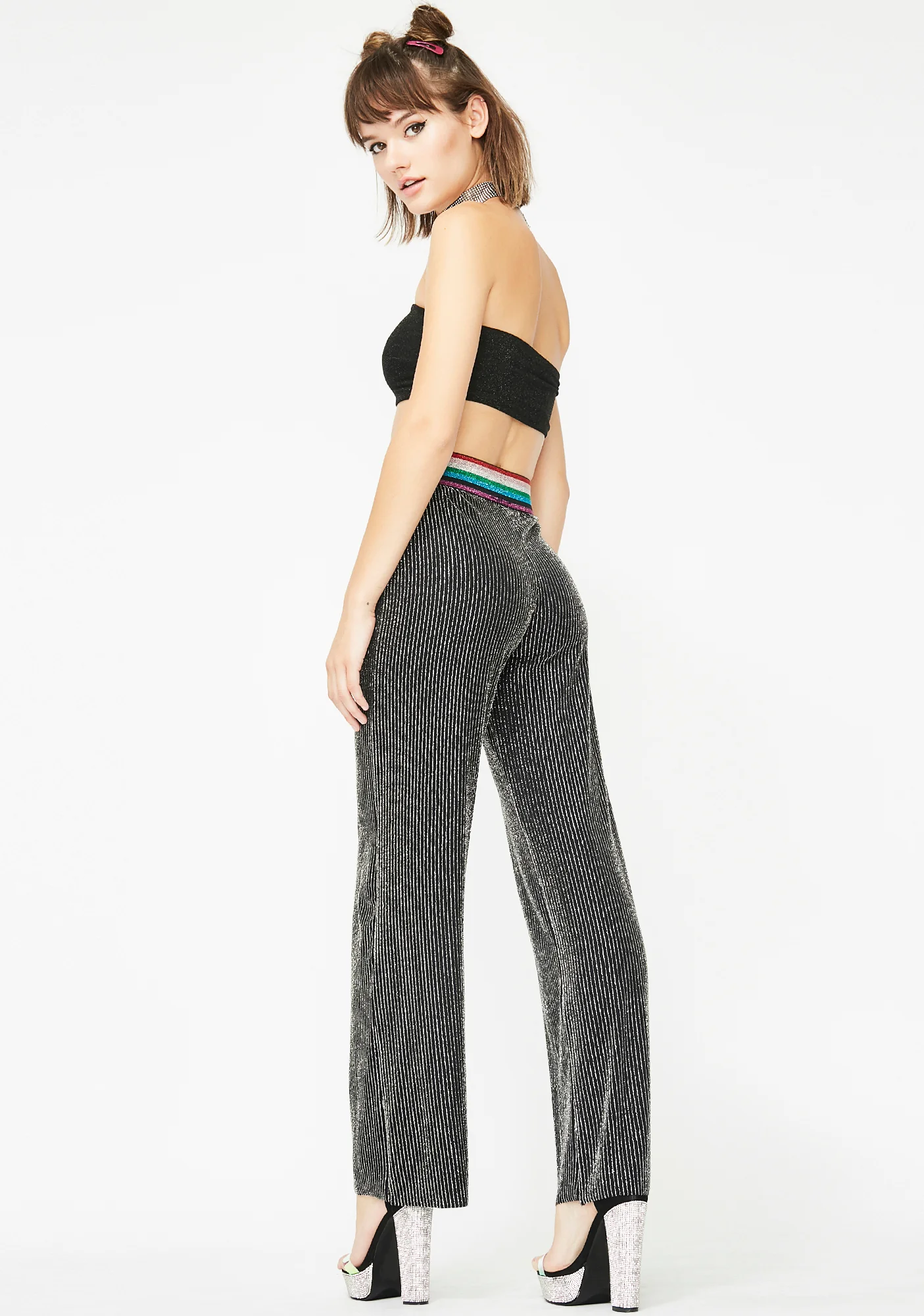 Miss Sparkle Striped Pants - Image 4