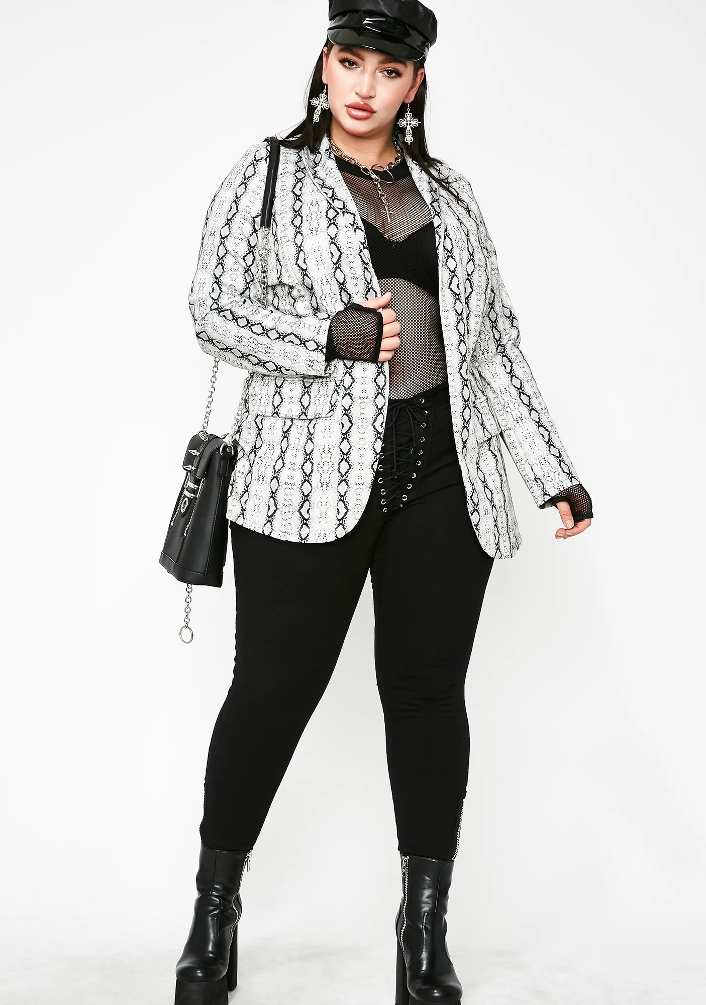 Miss Toxic Bite Snake Print Blazer - Image 2
