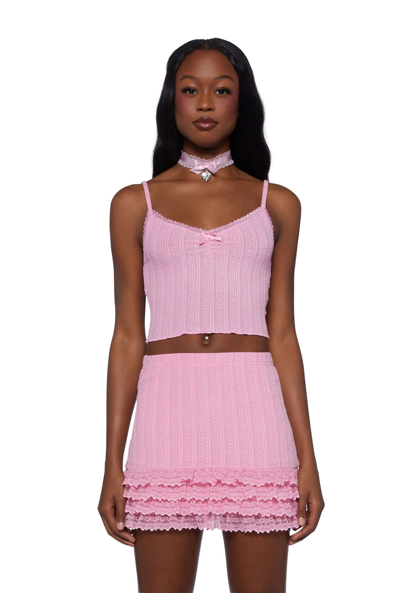 Mistletoe Moves Cardigan Set - Pink - Image 5