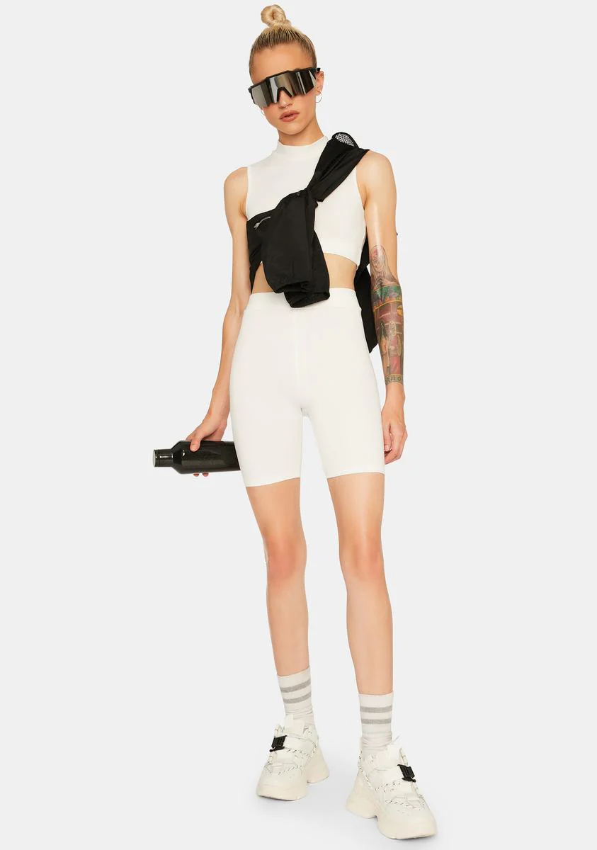 Model Uncover Biker Shorts Set - Image 3