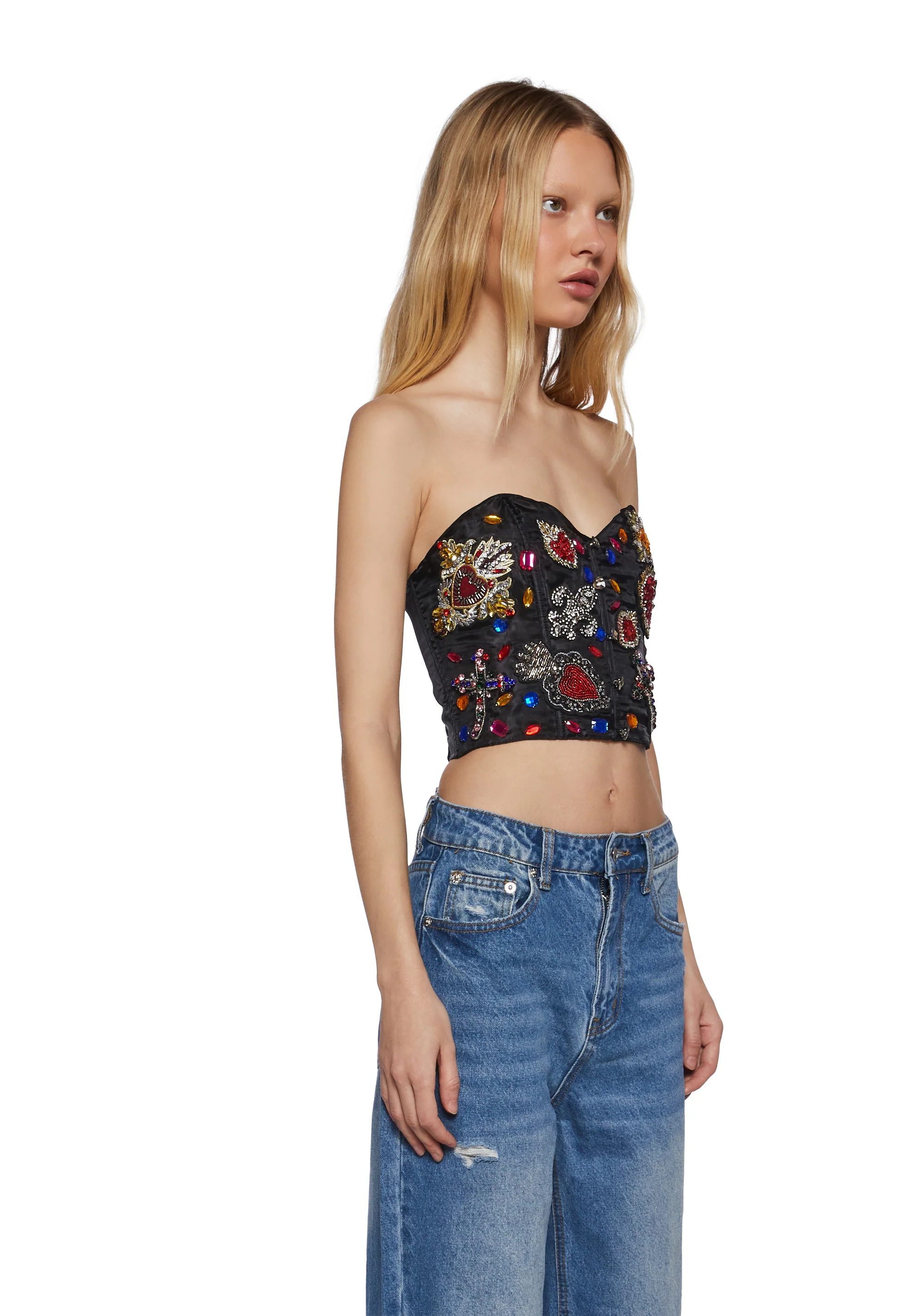 Moments Of Couture Bustier Top - Black - Image 3