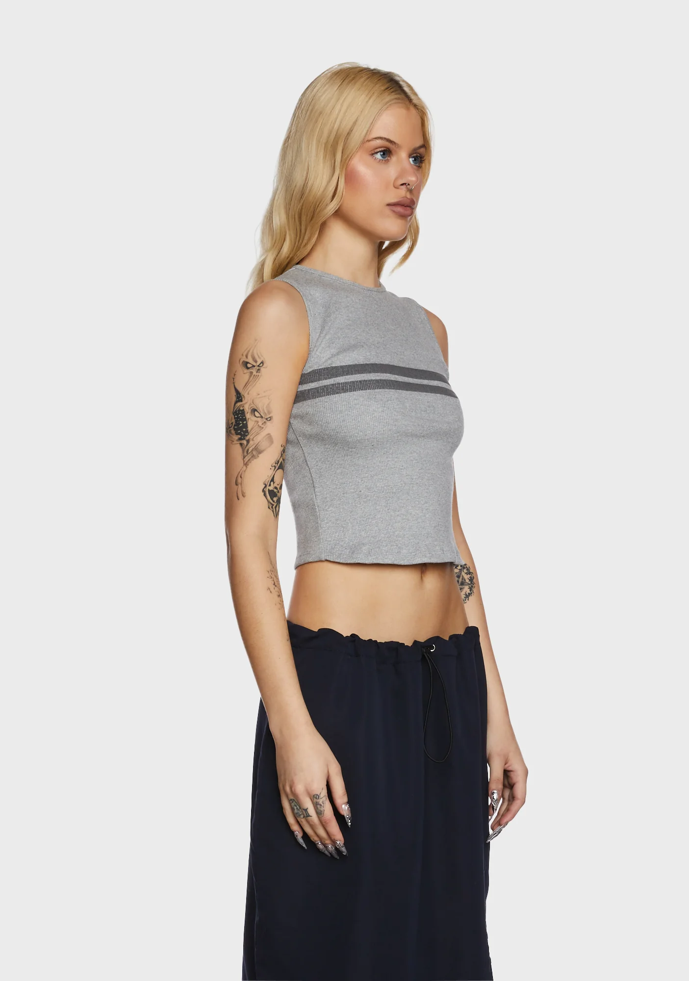 Monlo Vest Top - Gray - Image 3