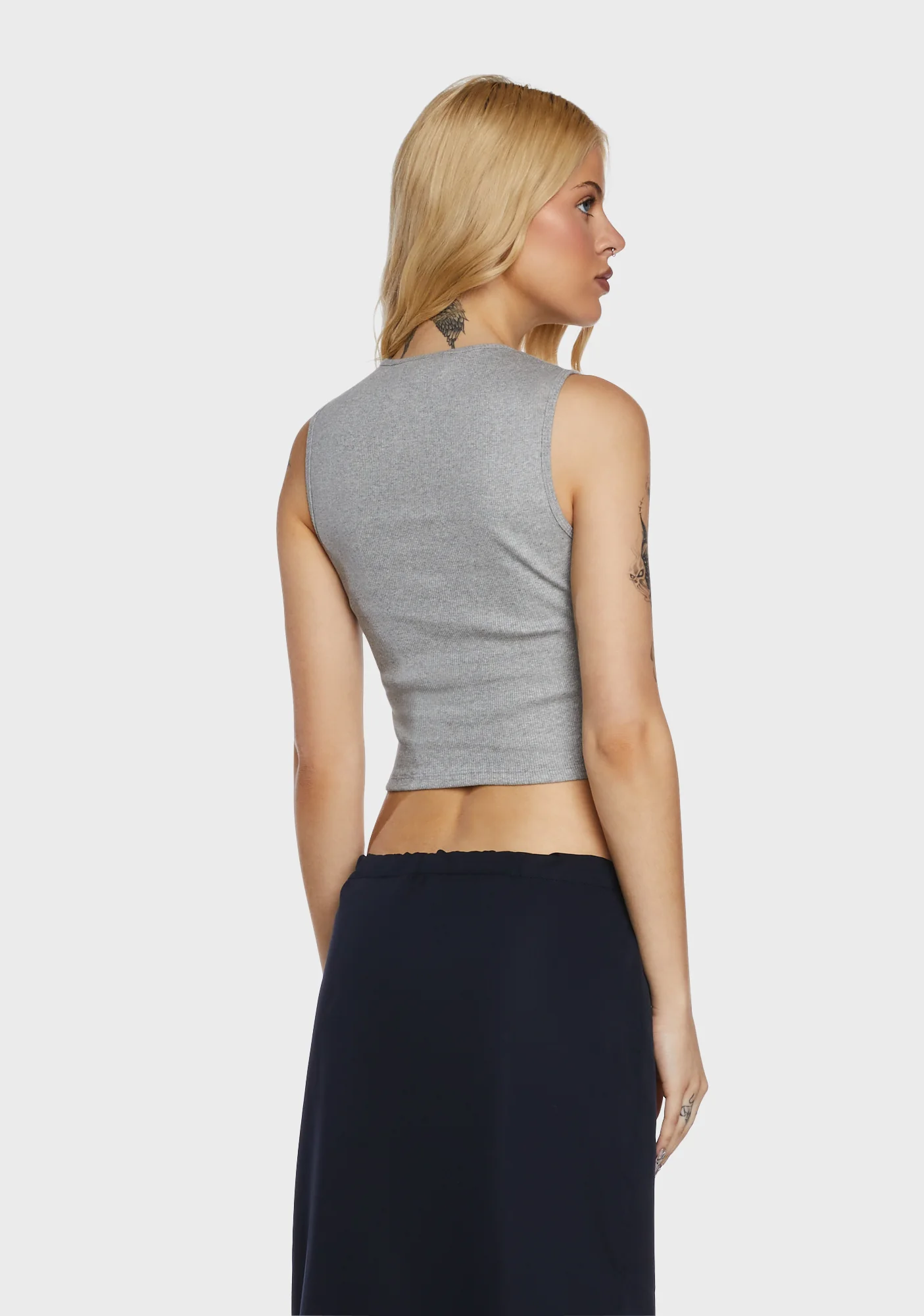 Monlo Vest Top - Gray - Image 4