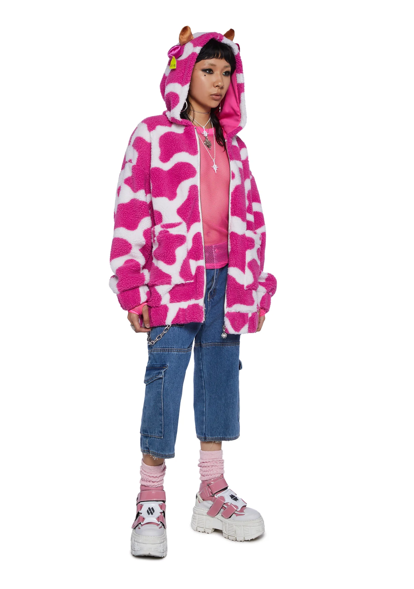 Moo-Tastic Mingle Hooded Sherpa Jacket - Image 4
