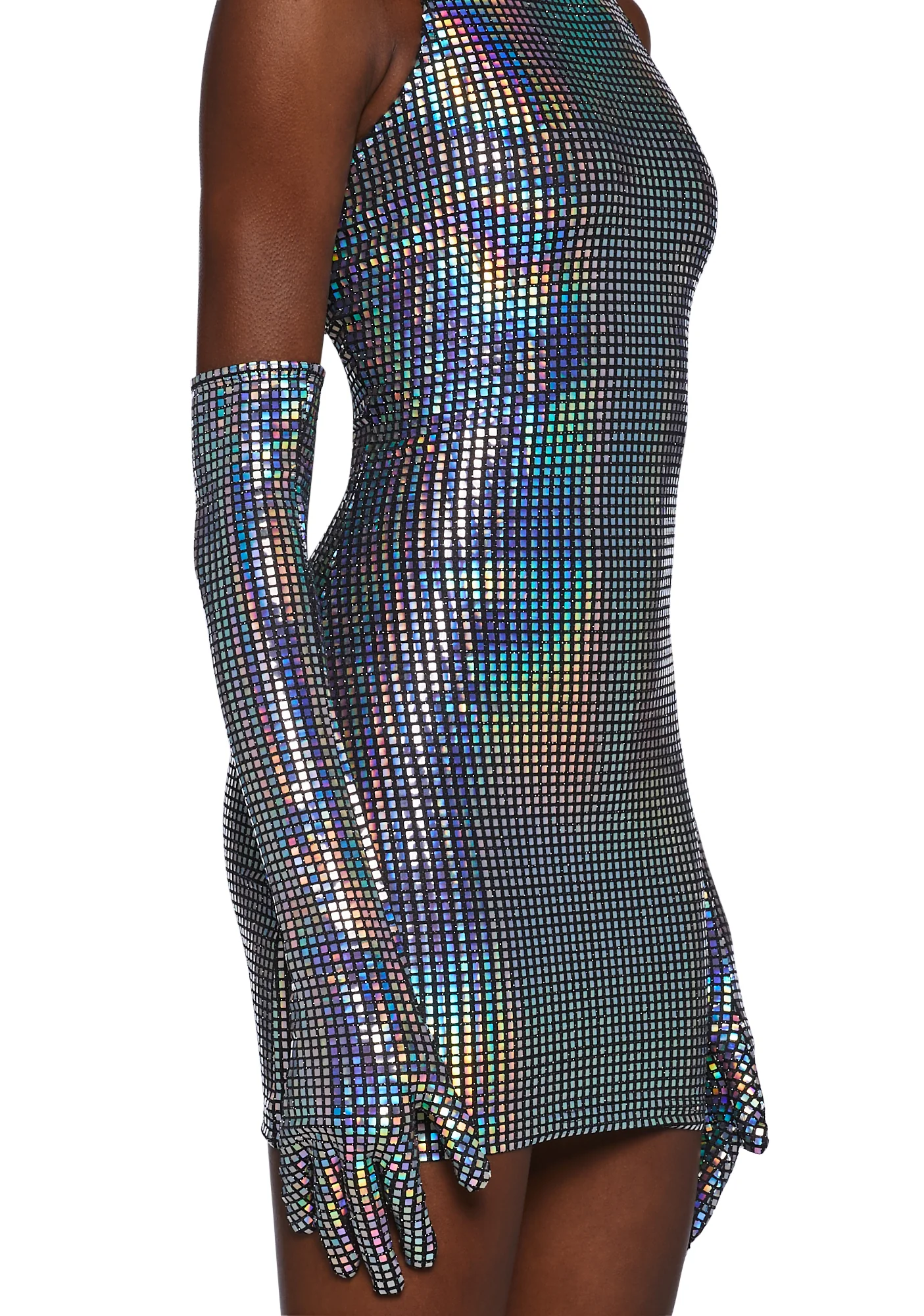 Moon Kissed Mini Dress And Gloves Set - Disco - Image 5