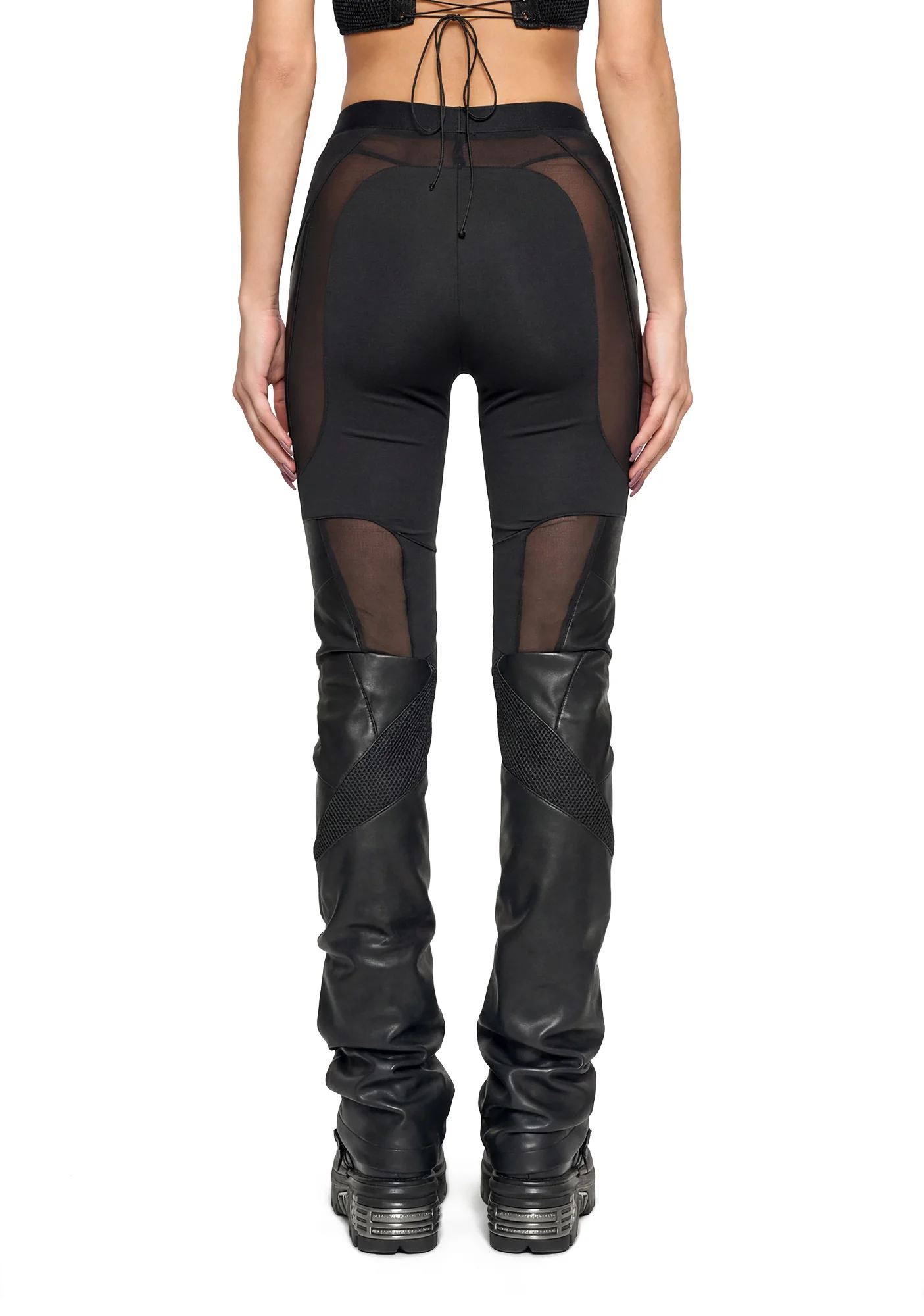 Moto Mesh Pants - Black - Image 4