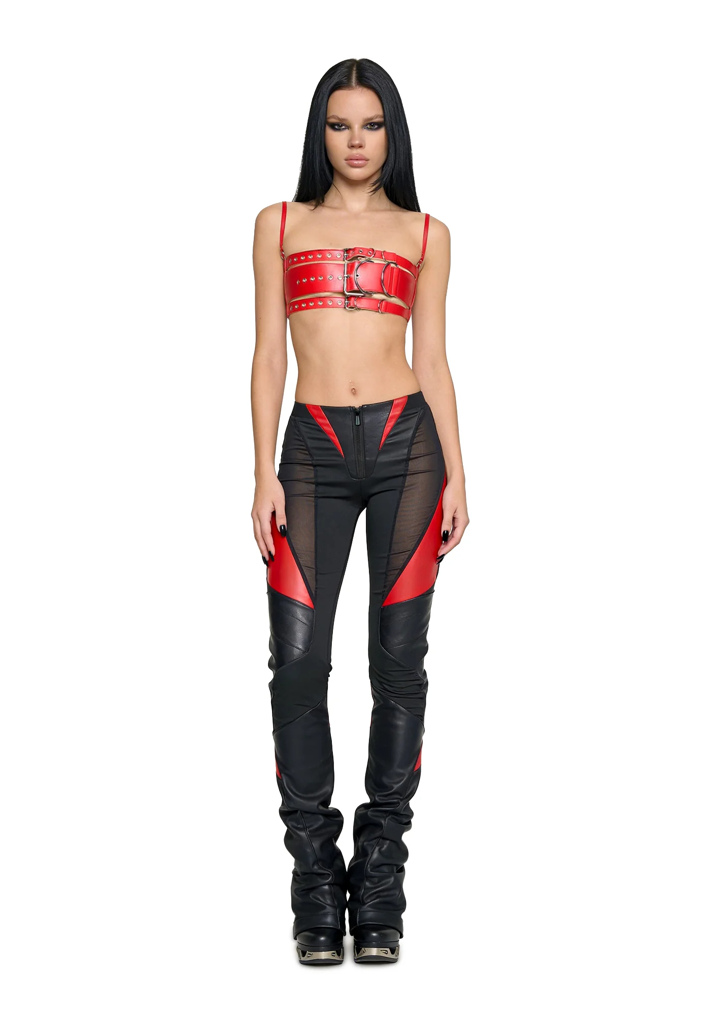 Moto Mesh Pants - Red - Image 2
