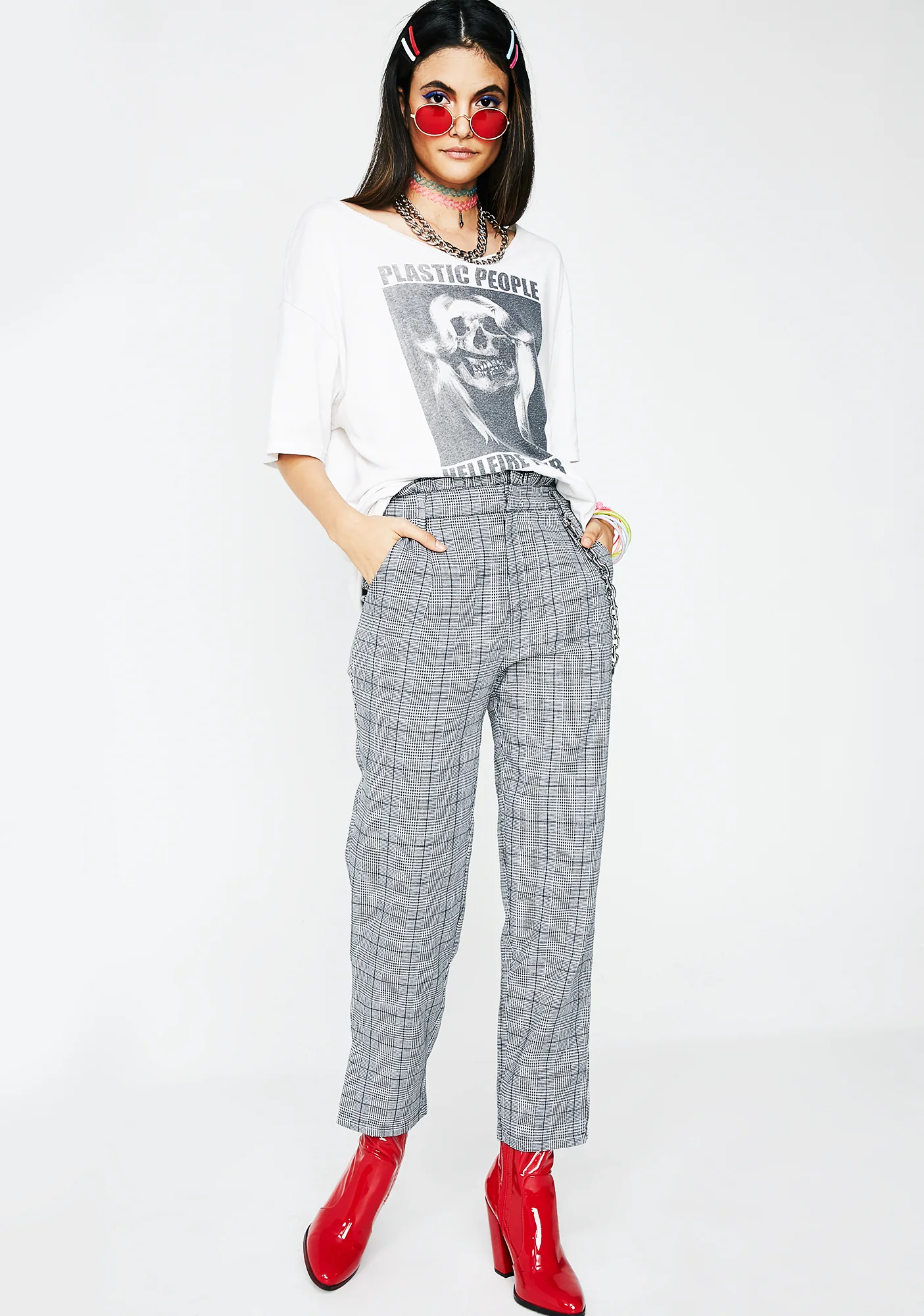 Move Along Ruffle Plaid Pants - Image 2