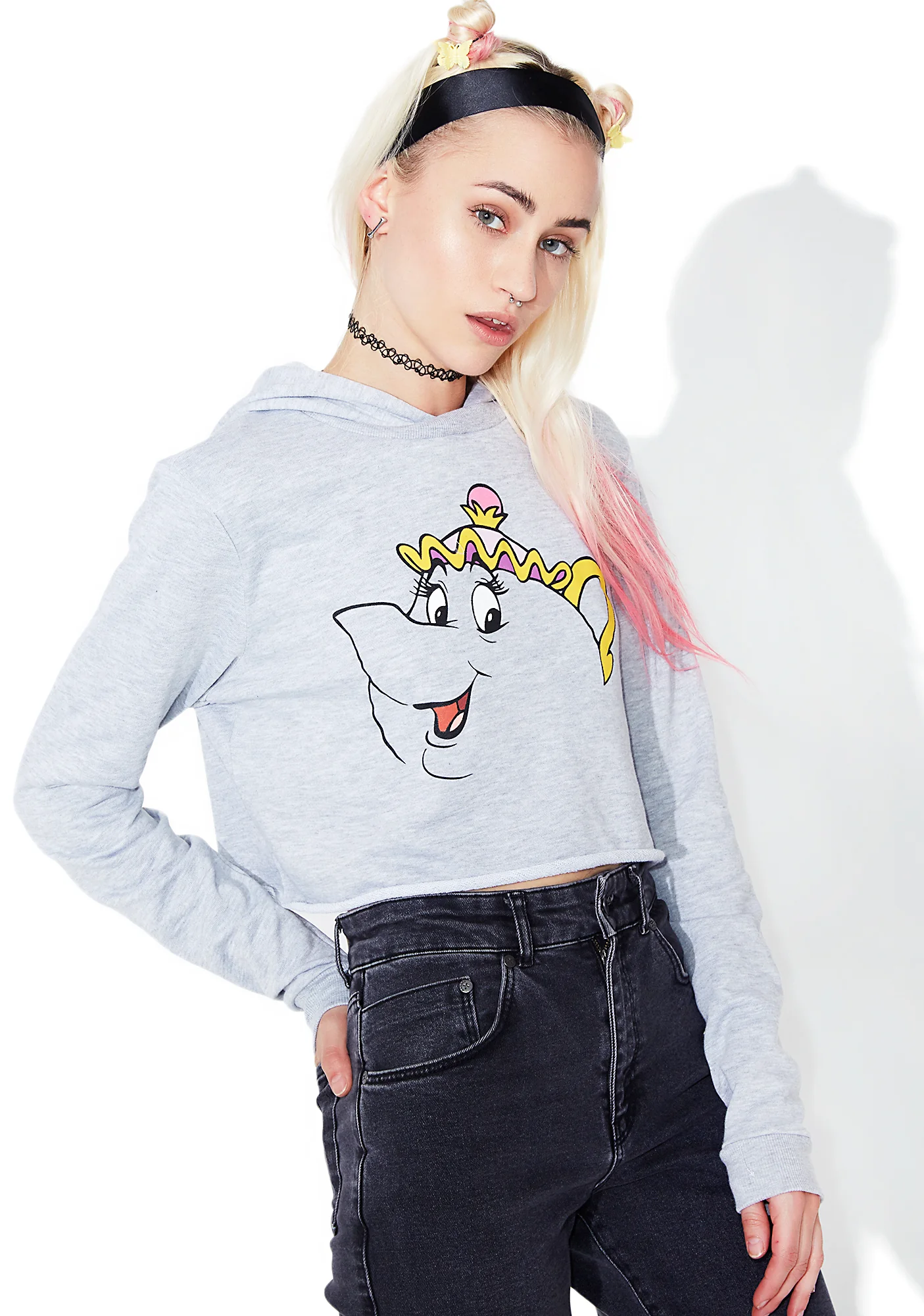 Mrs. Potts Cropped Hoodie - Image 3