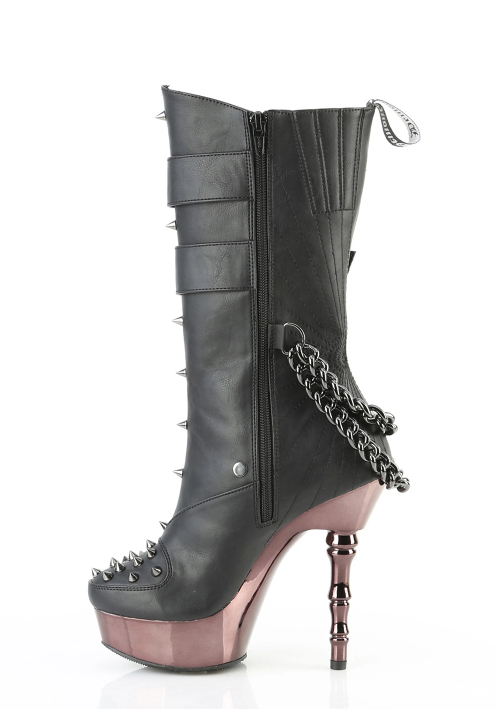 Muerto-159 Platform Mid-Calf Heeled Boots - Image 4