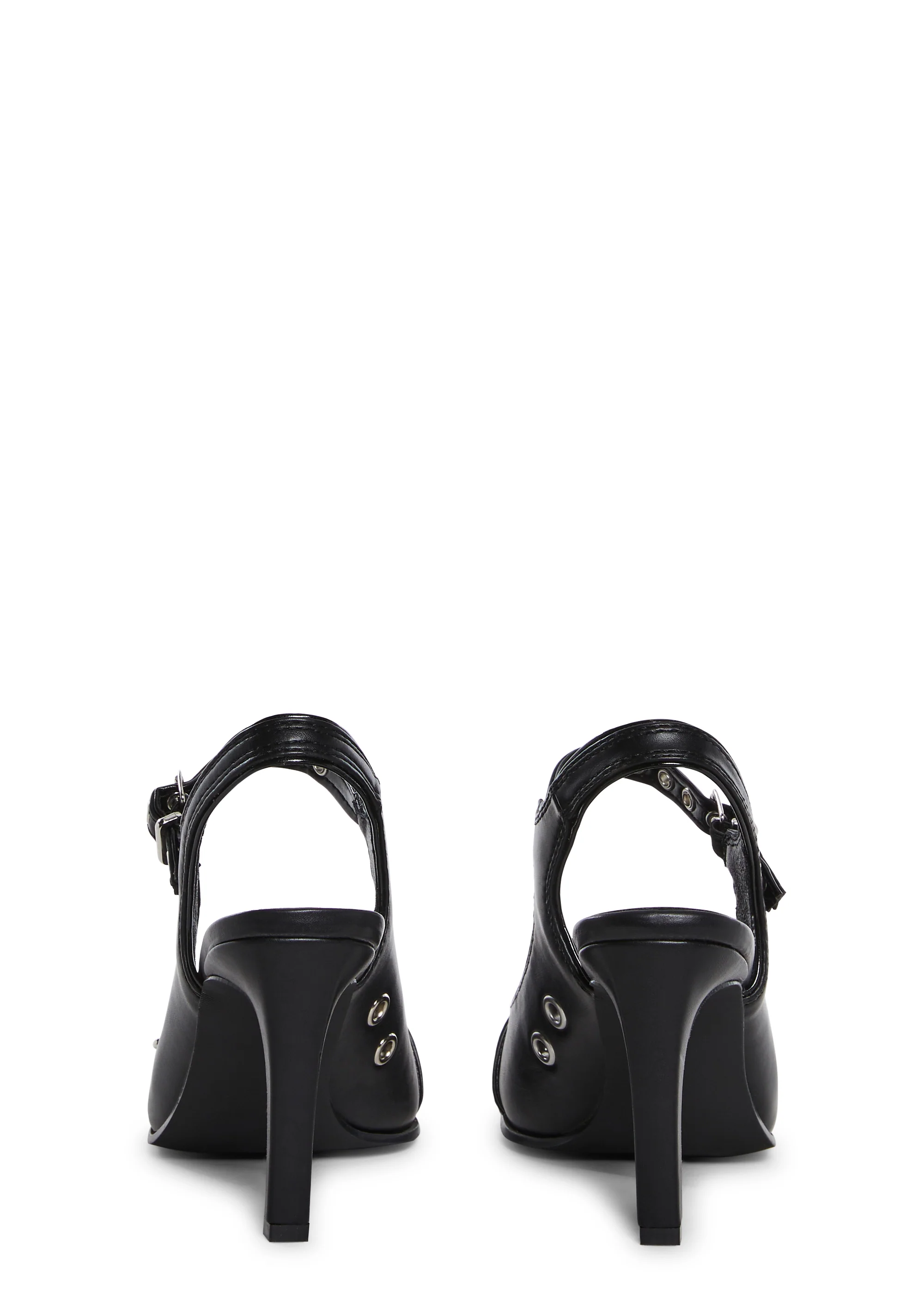 Fame Lane Pointed Toe Heels - Black - Image 4