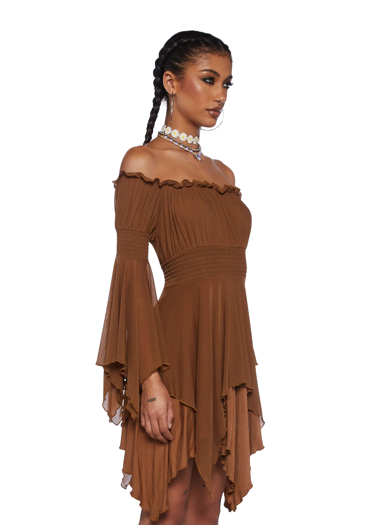 Musical Odyssey Mini Dress - Brown - Image 3