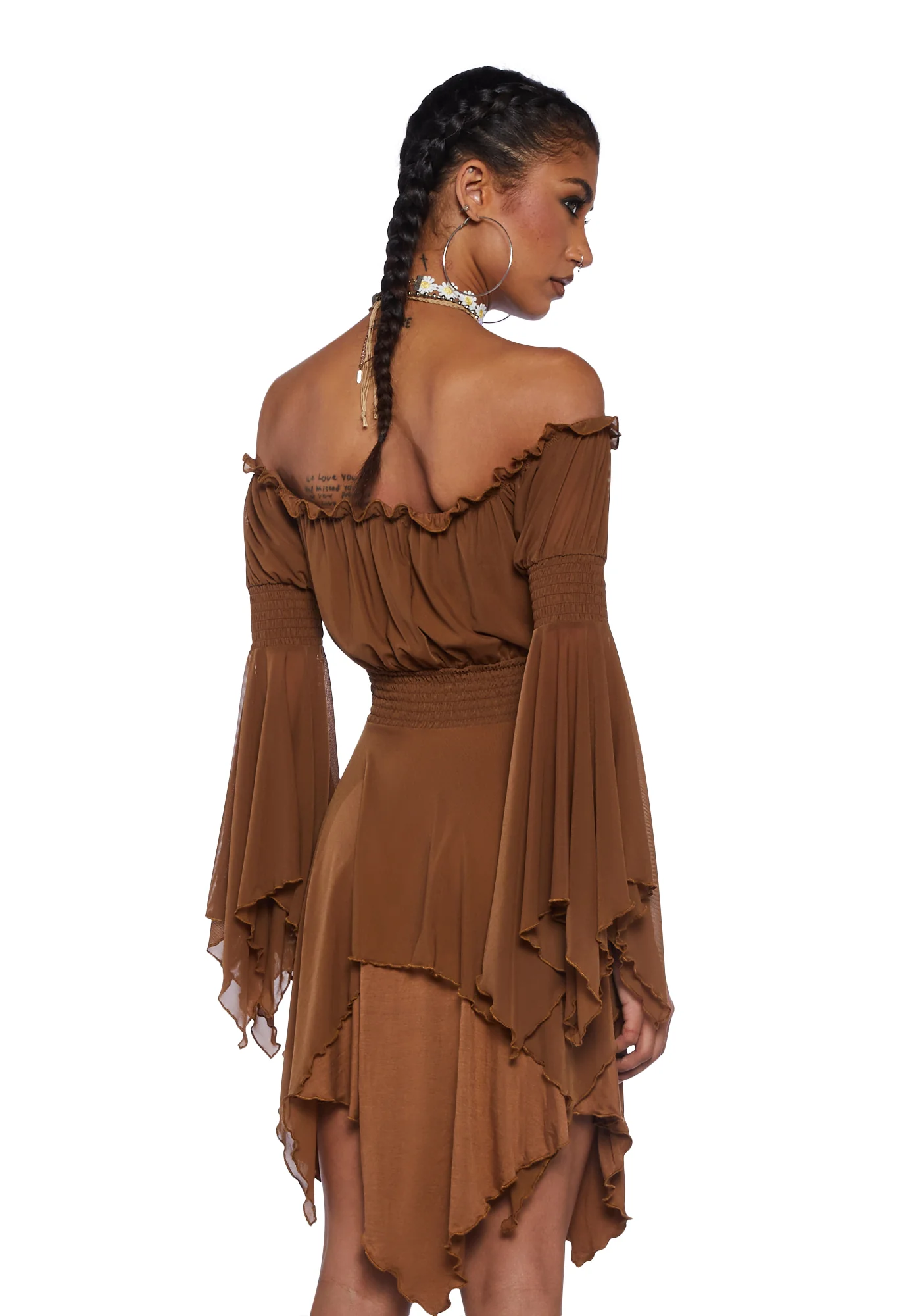 Musical Odyssey Mini Dress - Brown - Image 4