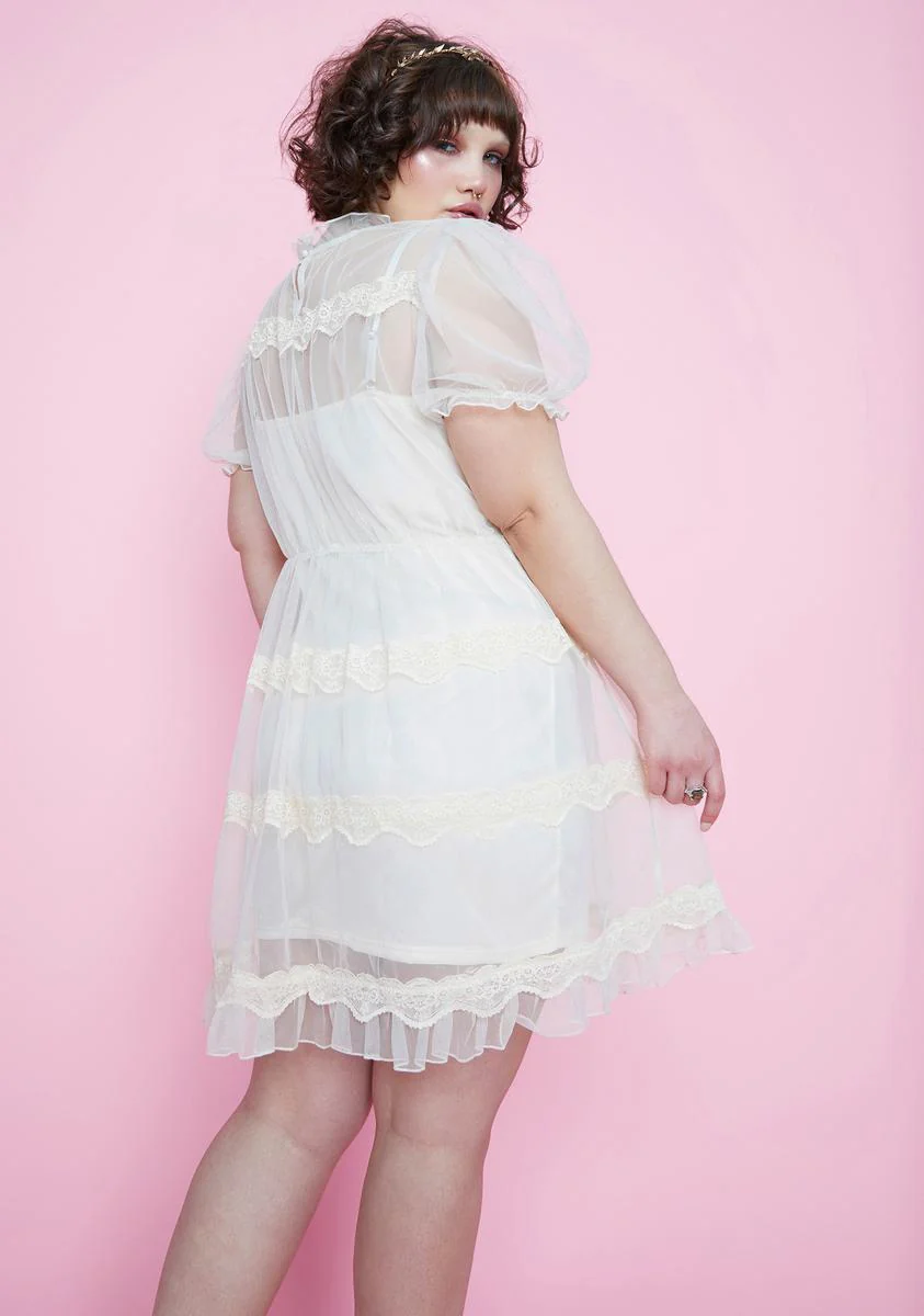 My Dream Meadow Sheer Babydoll Dress - Image 4