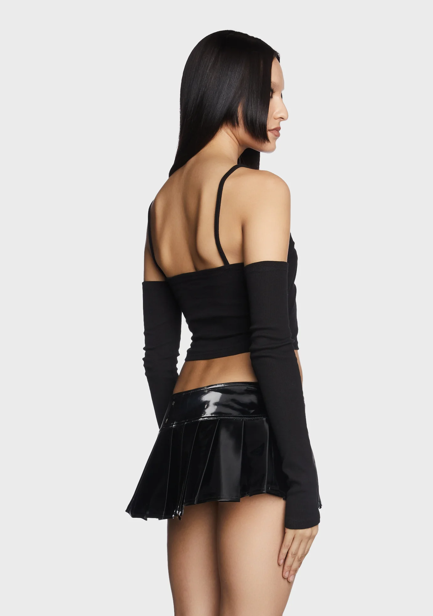 Mysterious Ways Crop Top - Black - Image 3