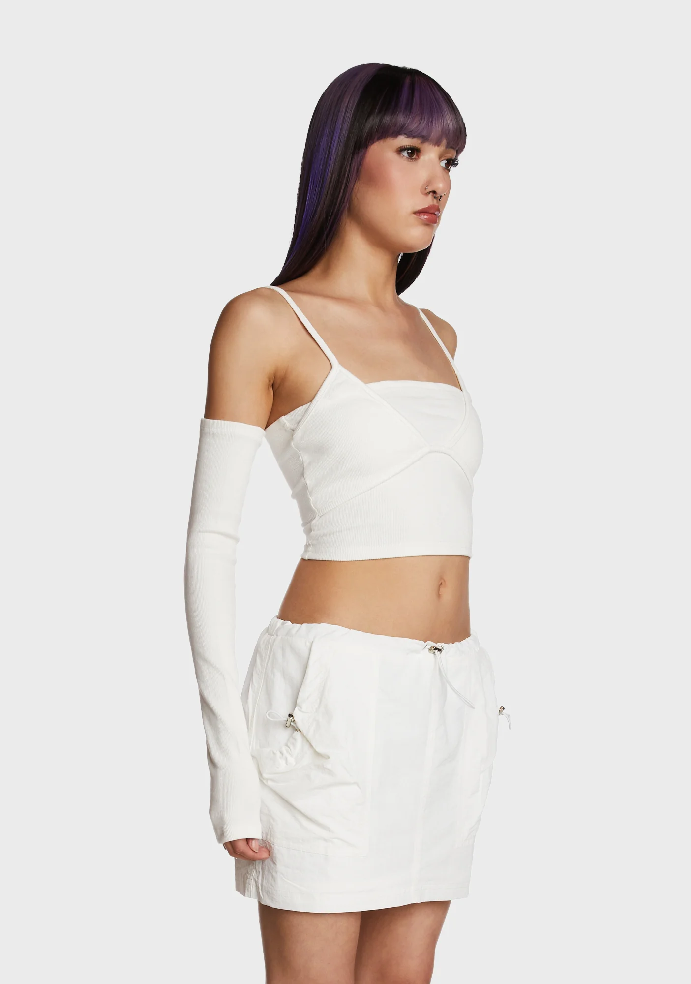 Mysterious Ways Crop Top - White - Image 3