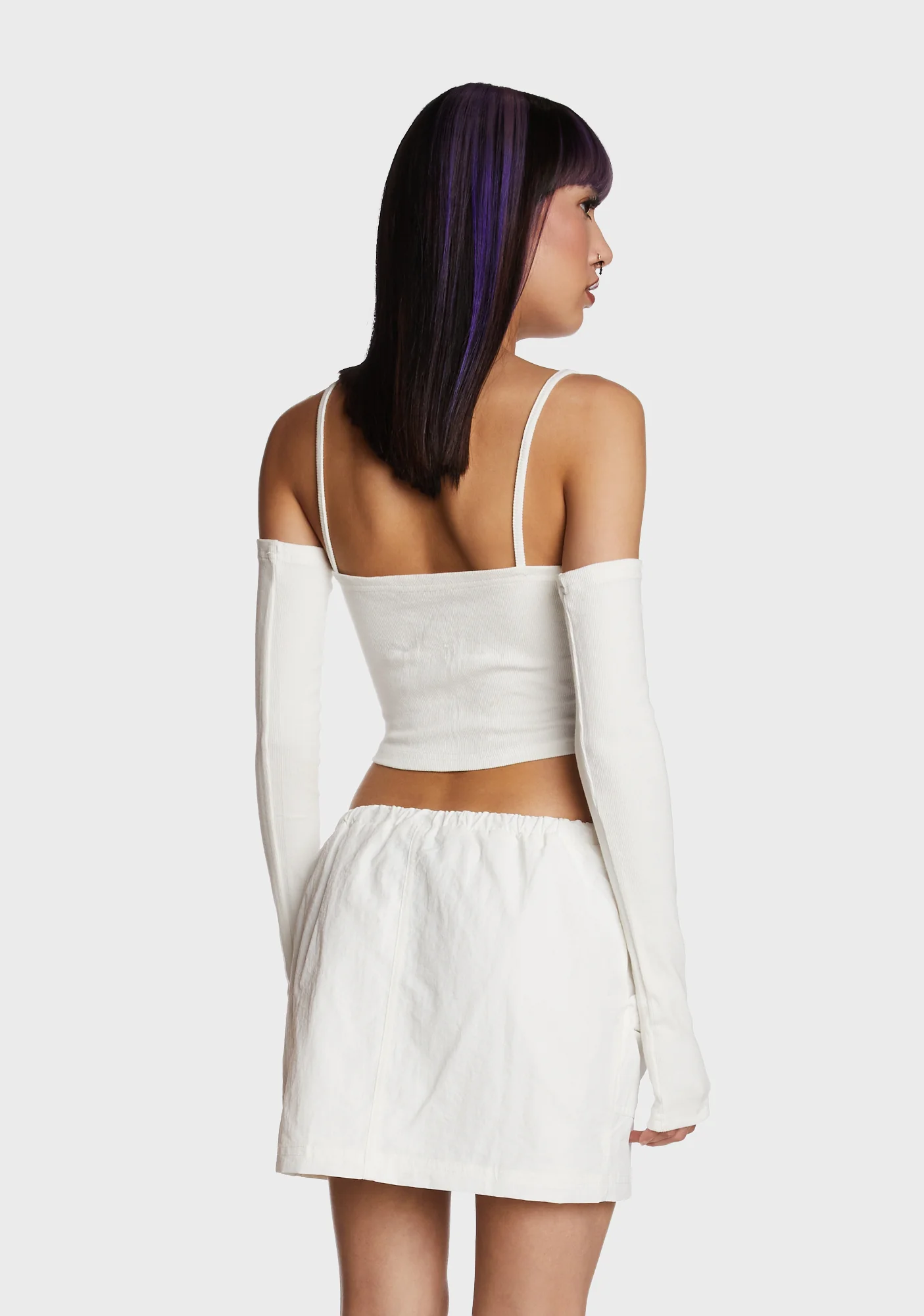 Mysterious Ways Crop Top - White - Image 4