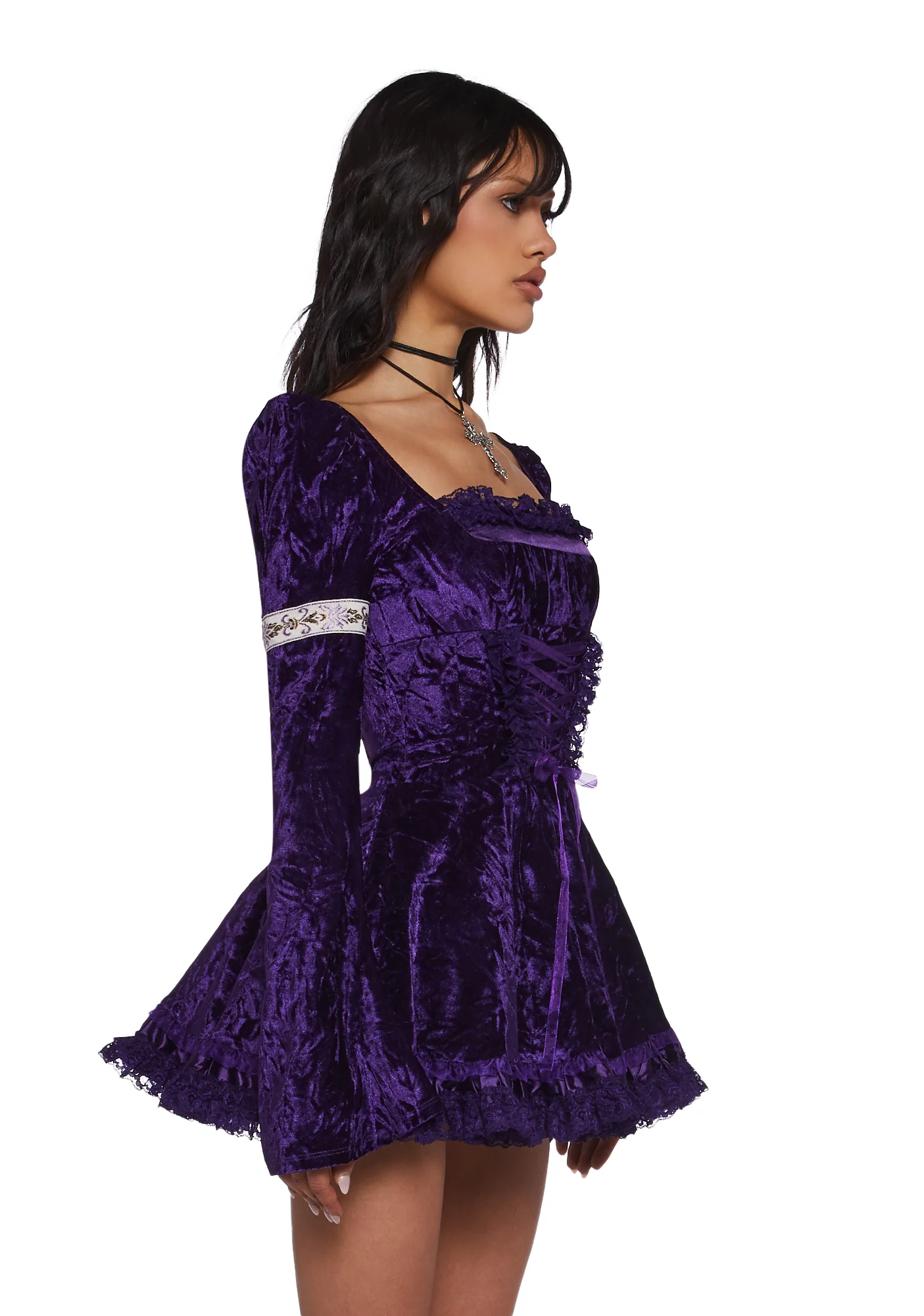 Myths N' Legends Mini Dress - Purple - Image 3