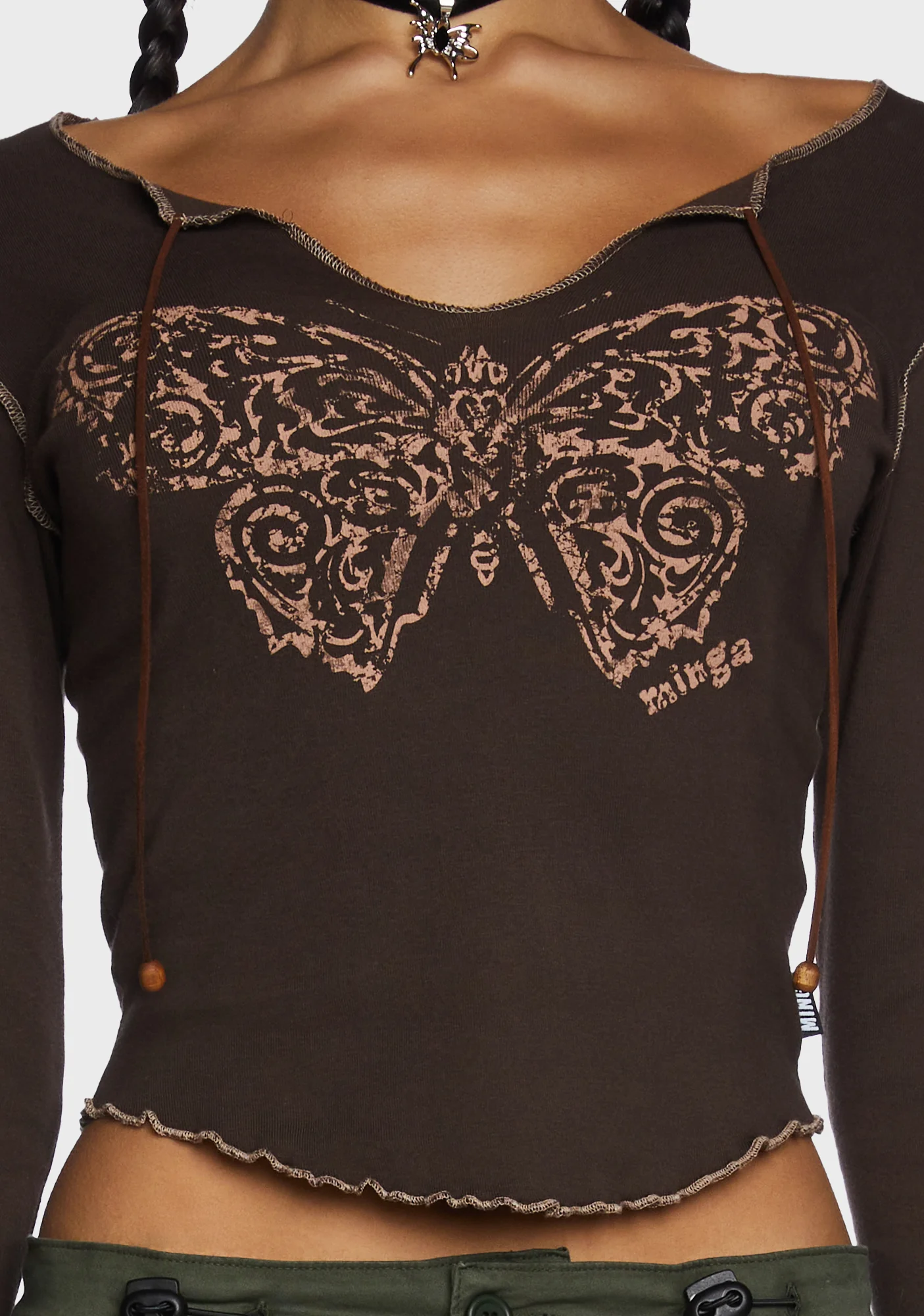 Nabi Butterfly Print Top - Image 2