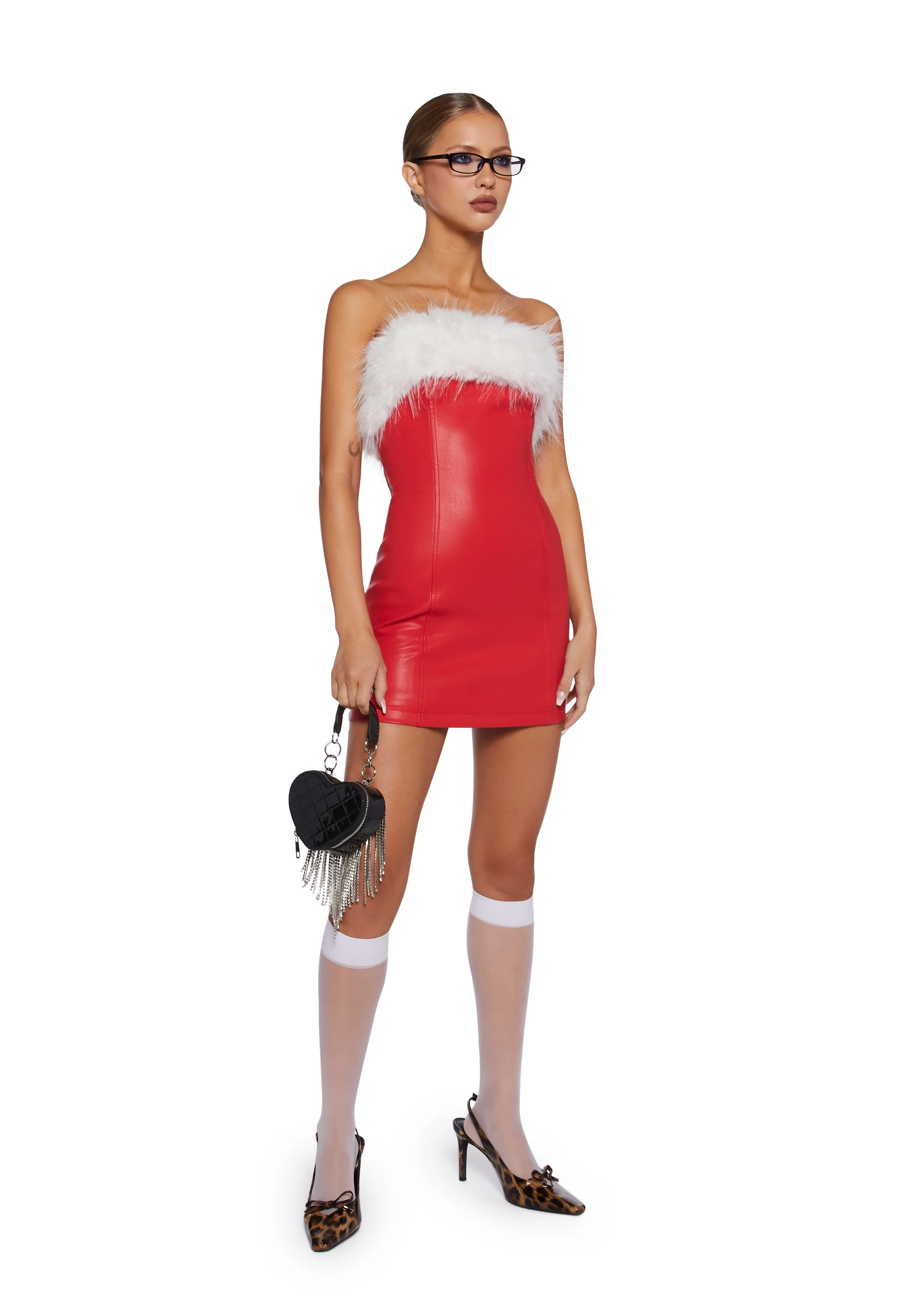 Nadine Strapless Mini Dress - Red - Image 2