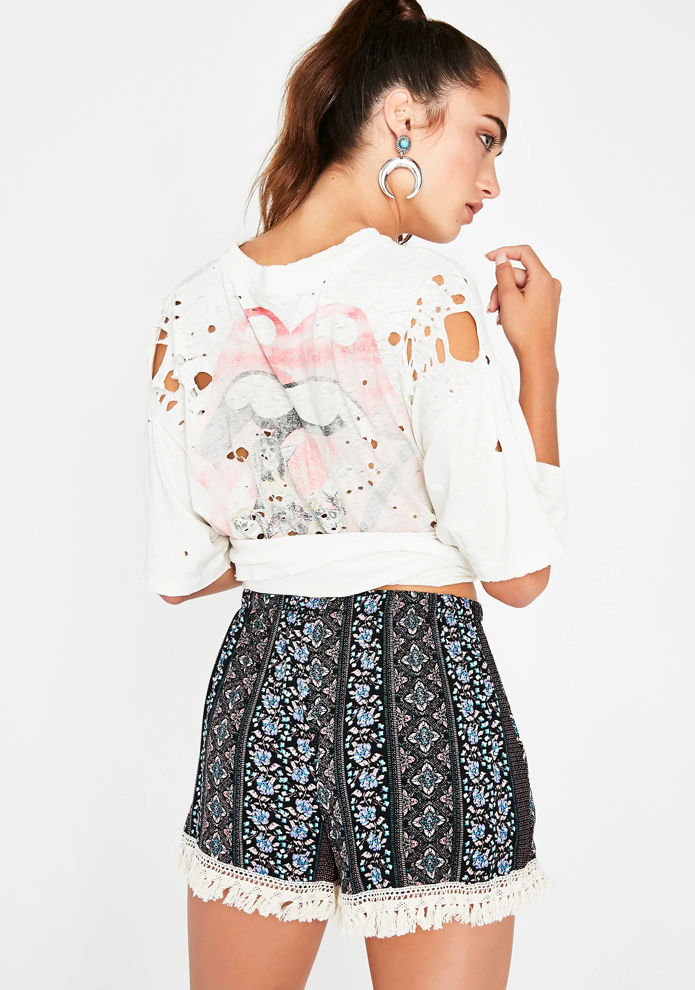 Natural Beauty Pattern Shorts - Image 4
