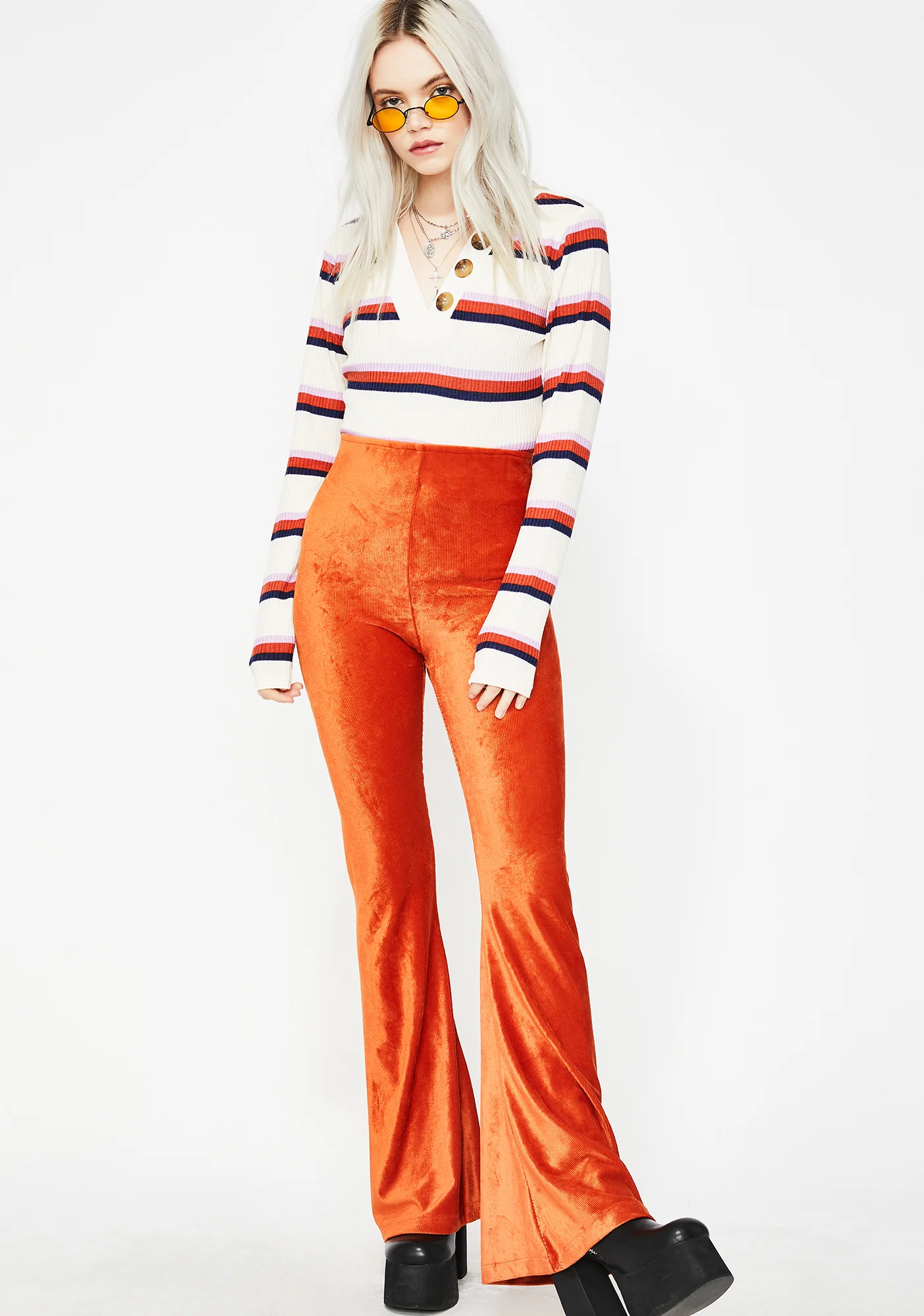 Natural Dusk To Dawn Stripe Top - Image 3