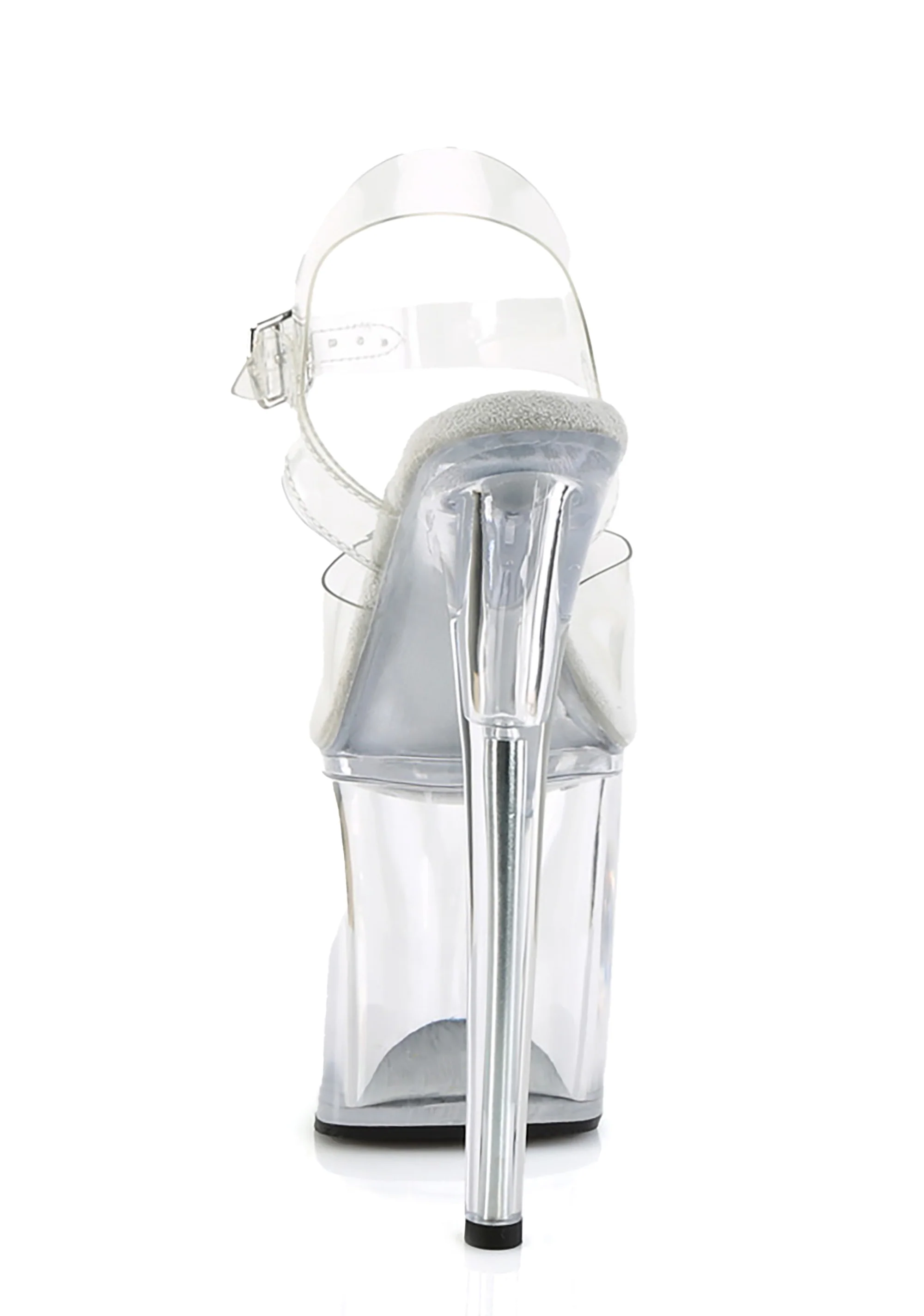 Naughty-808 Platform Ankle Strap Sandals-Clear - Image 4