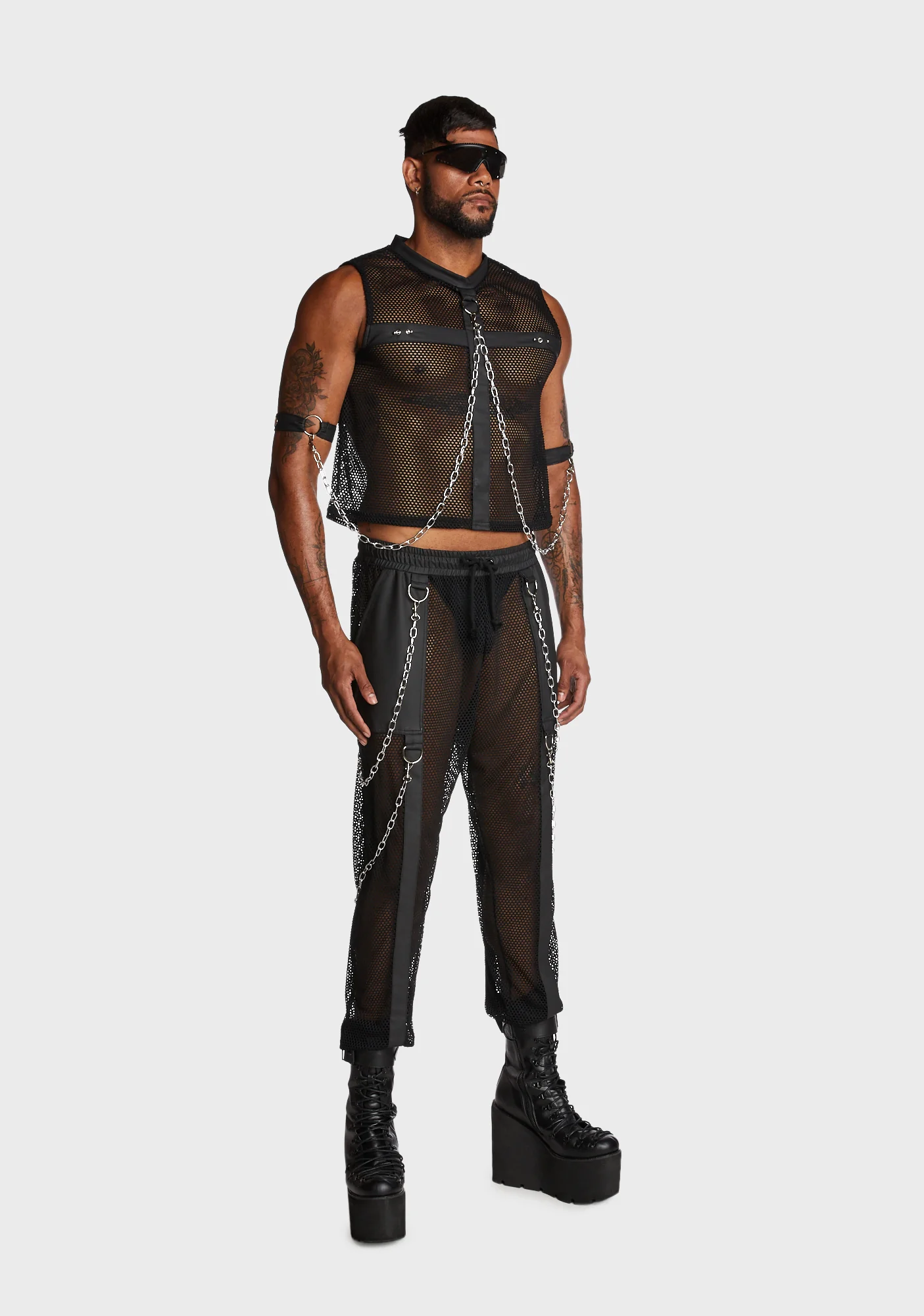 Naughty Nights Fishnet Muscle Tank - Image 5
