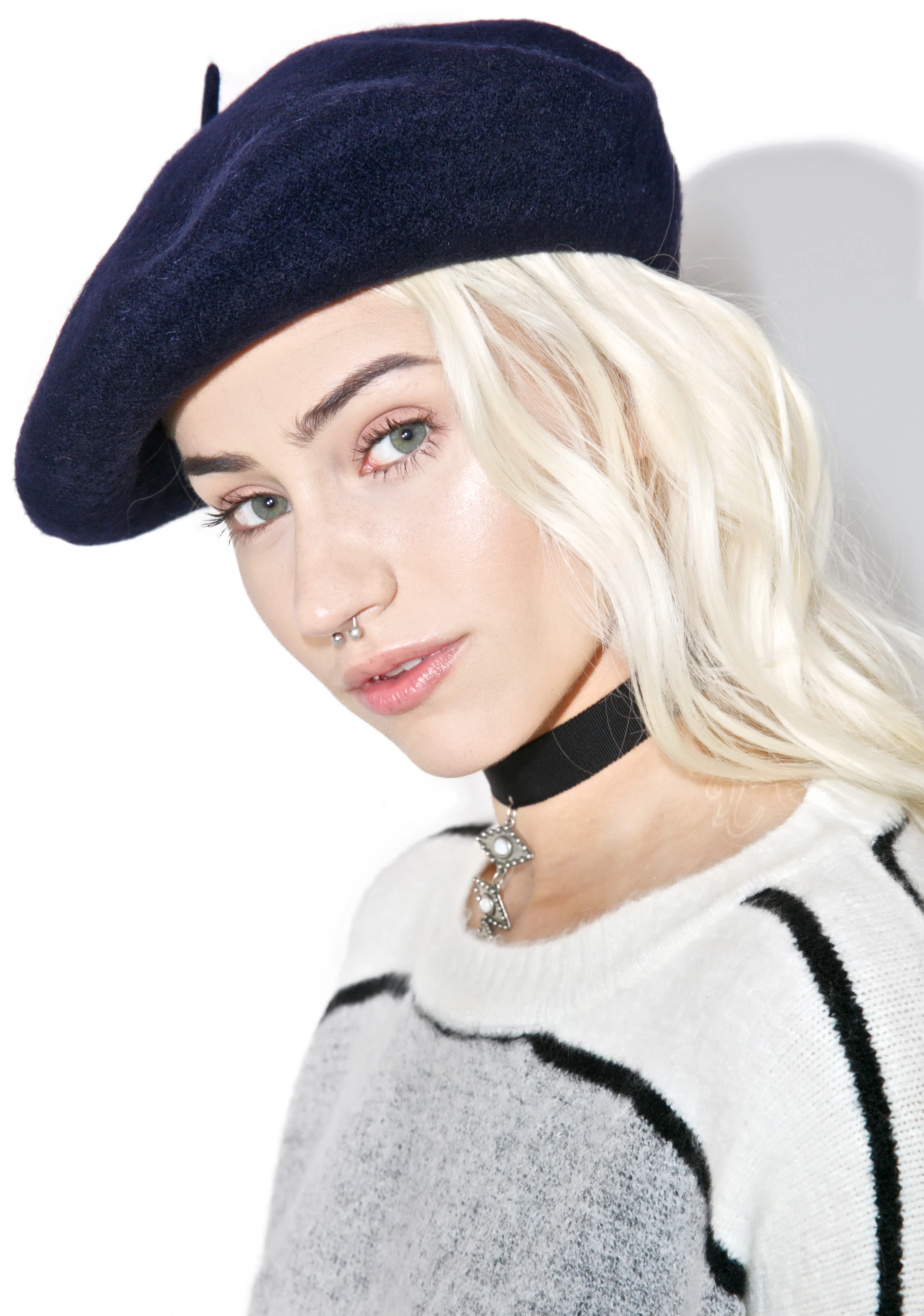 Navy Mademoiselle Beret - Image 2