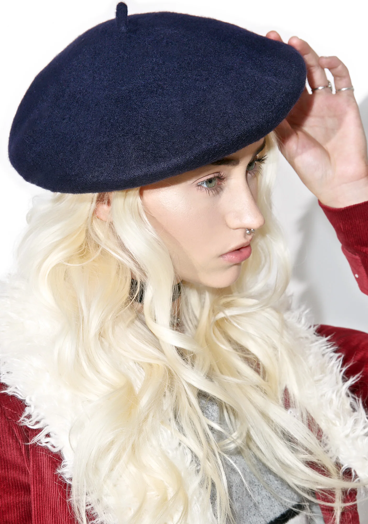 Navy Mademoiselle Beret - Image 3