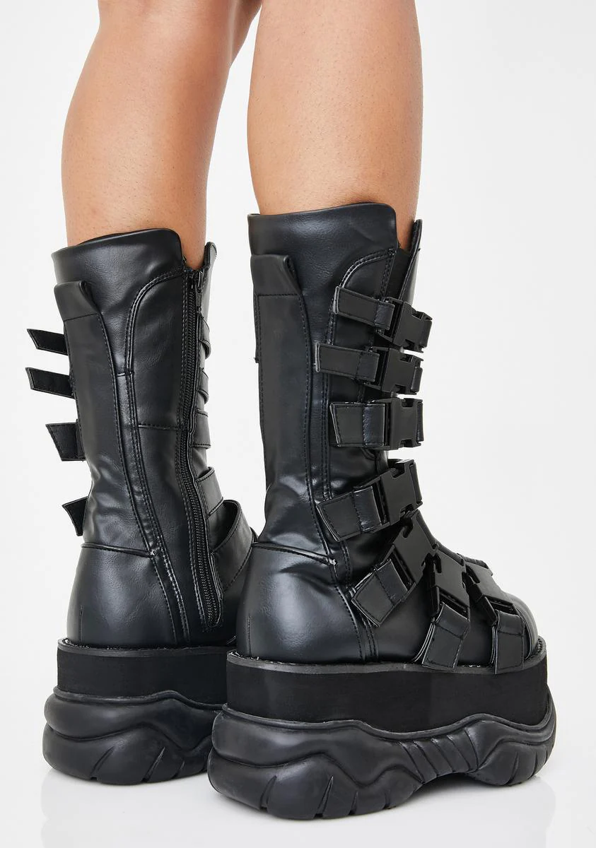 Neptune-210 Unisex Platform Mid-Calf Boots - Image 4