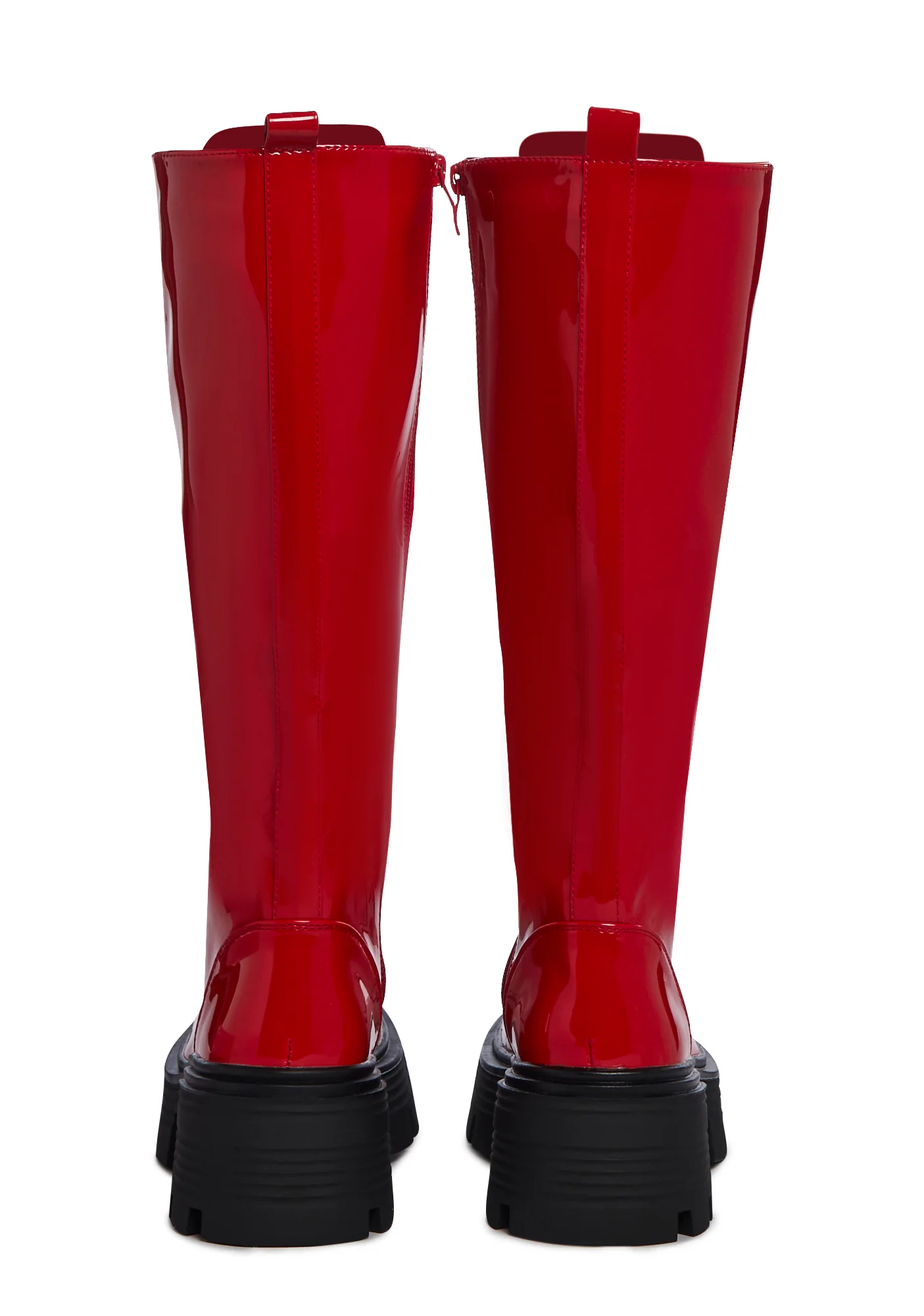 Never Better Combat Boots - Red - Image 4