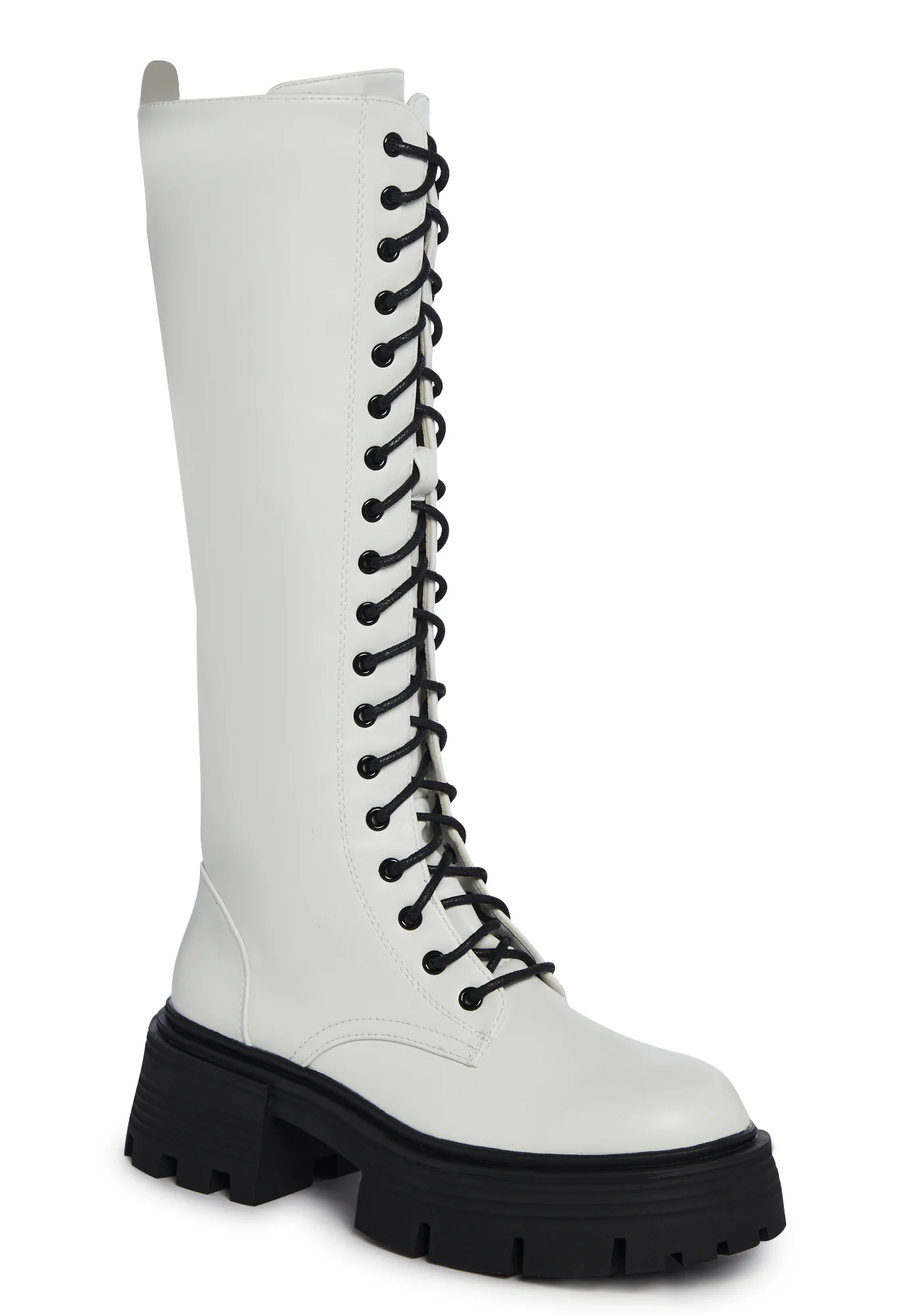 Never Better Combat Boots - White - Image 2