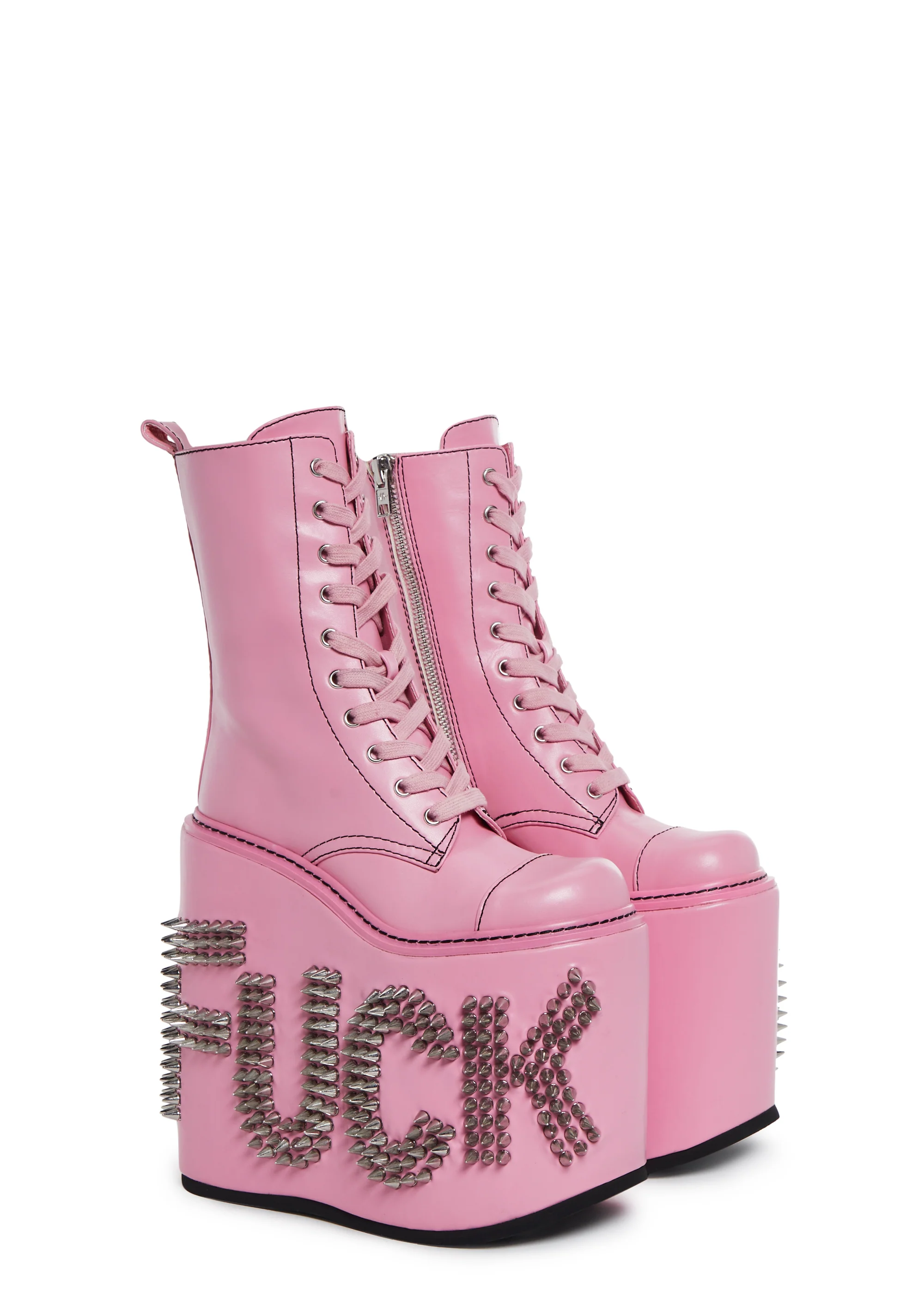 Never Censored Platform Boots - Pink - Image 3