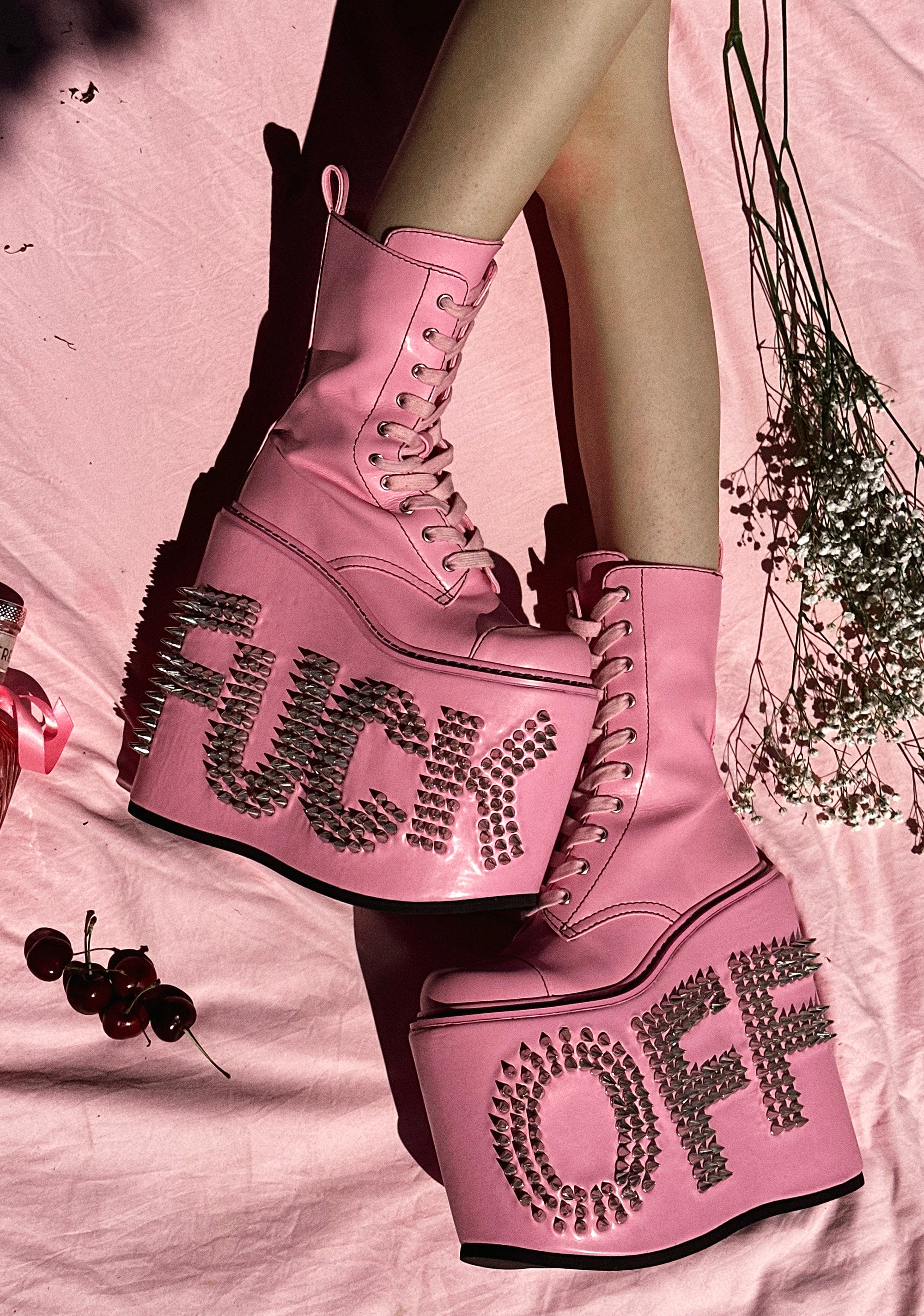 Never Censored Platform Boots - Pink - Image 6