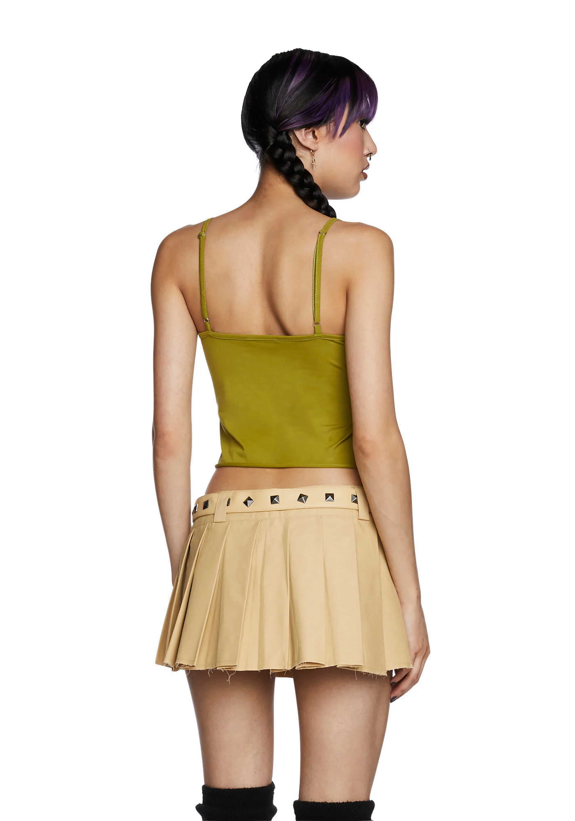 Never Conform Slashed Tank - Green - Image 4