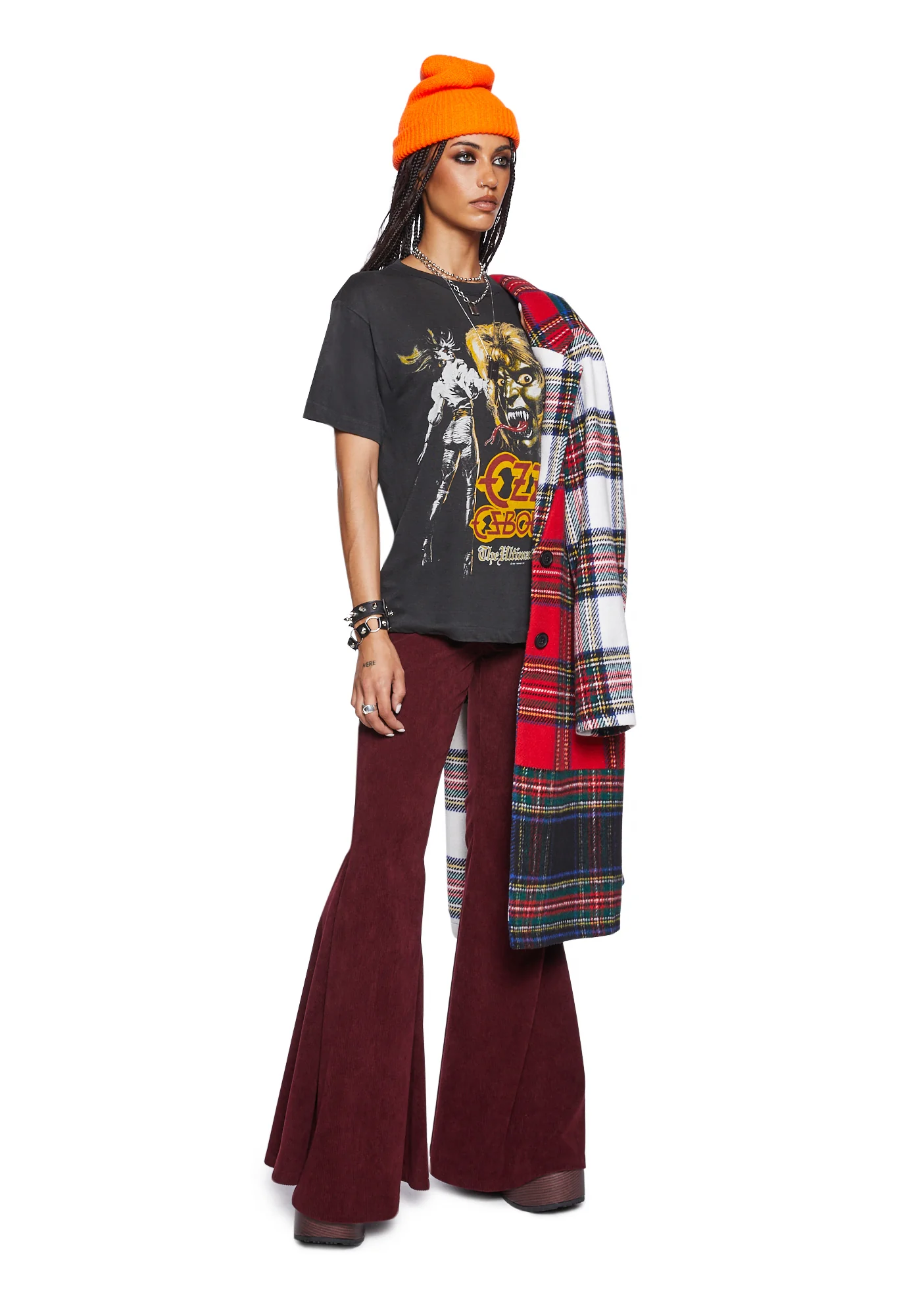 Never Mind Flared Pants - Burgundy - Image 2