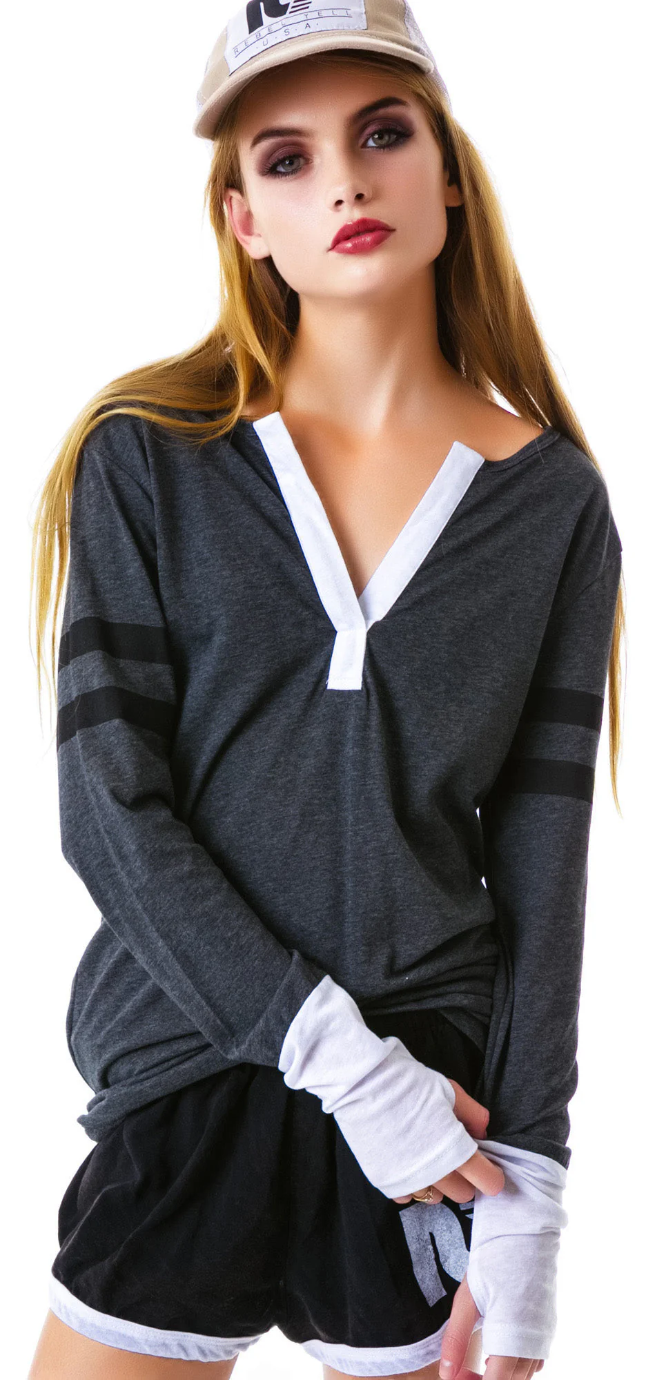 Nice To Meet You Henley Shirt - Light Blue - Image 3
