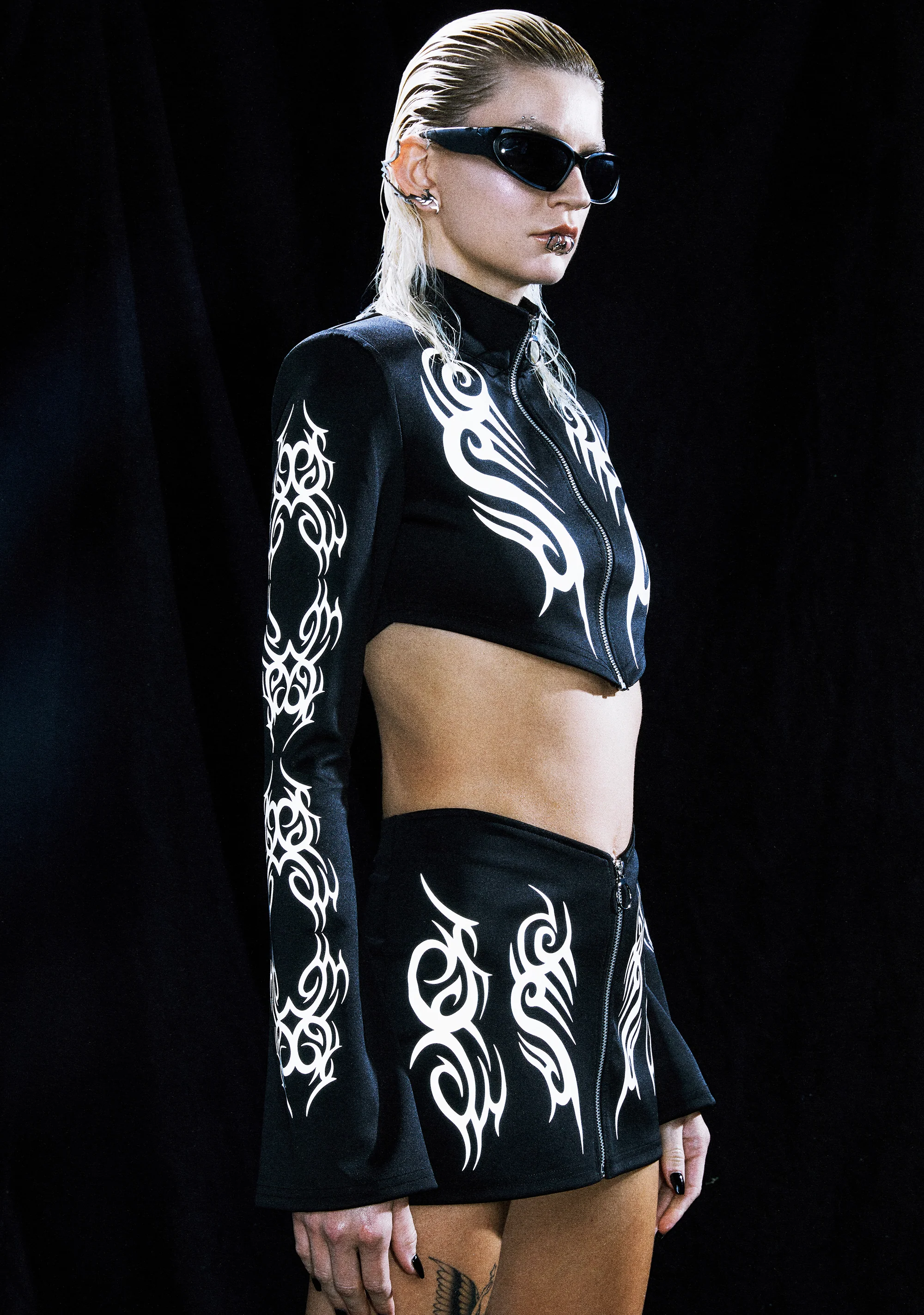 Night Raver Reflective Mini Skirt - Image 11