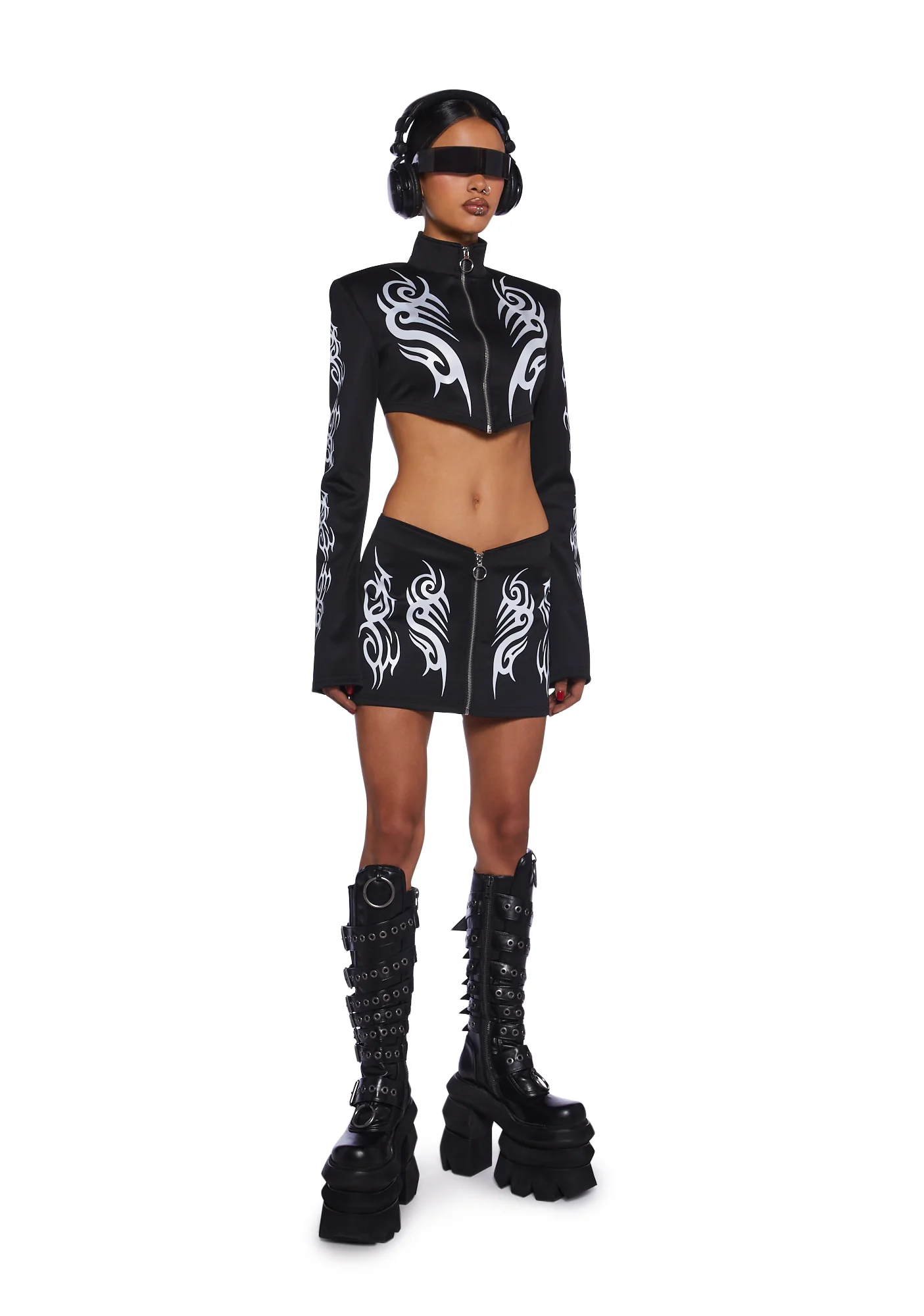Night Raver Reflective Mini Skirt - Image 5
