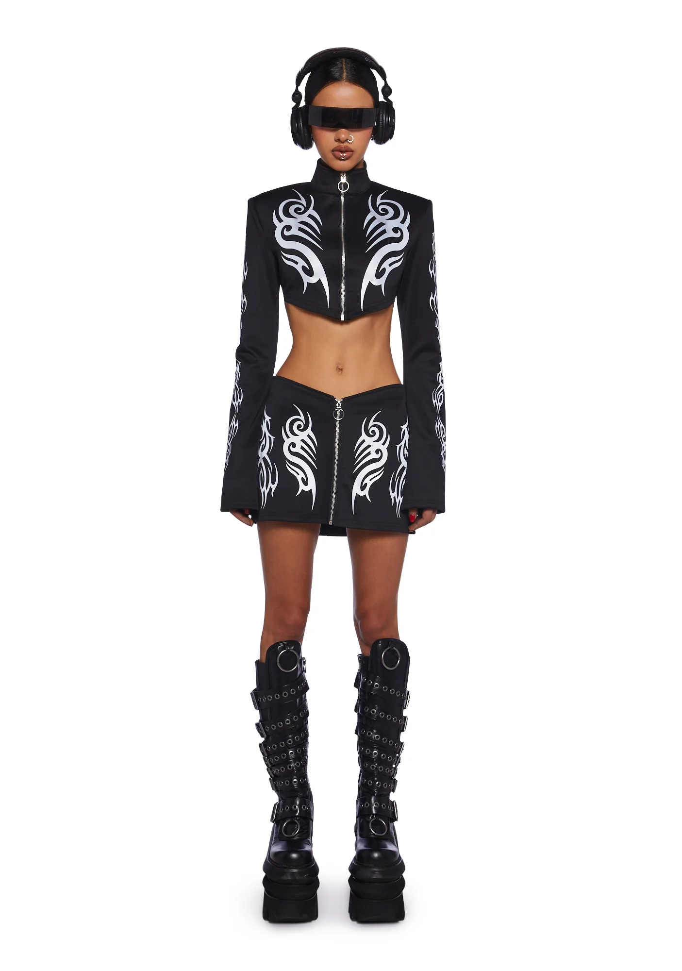 Night Raver Reflective Mini Skirt - Image 7