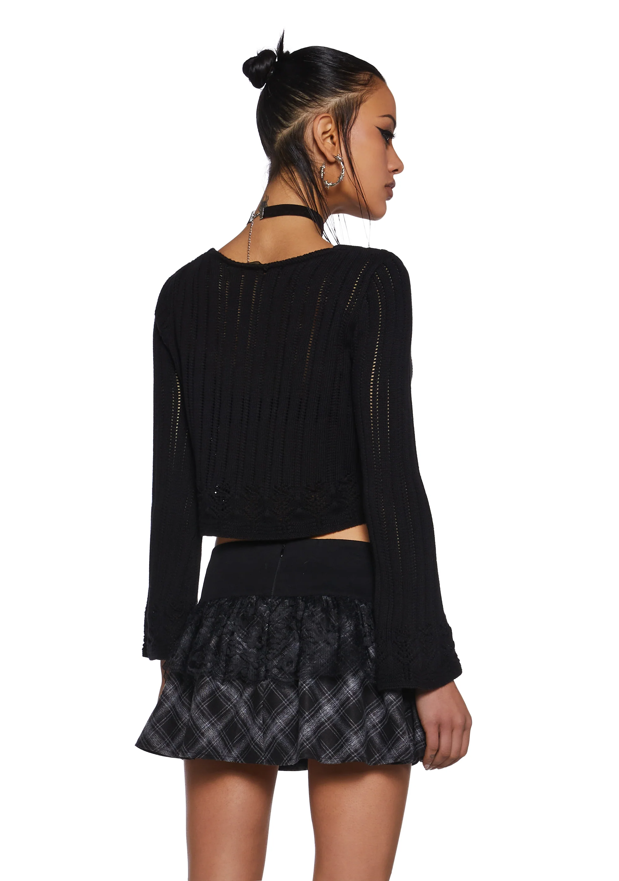 Nightshade Whispers Pointelle Cardigan - Image 4