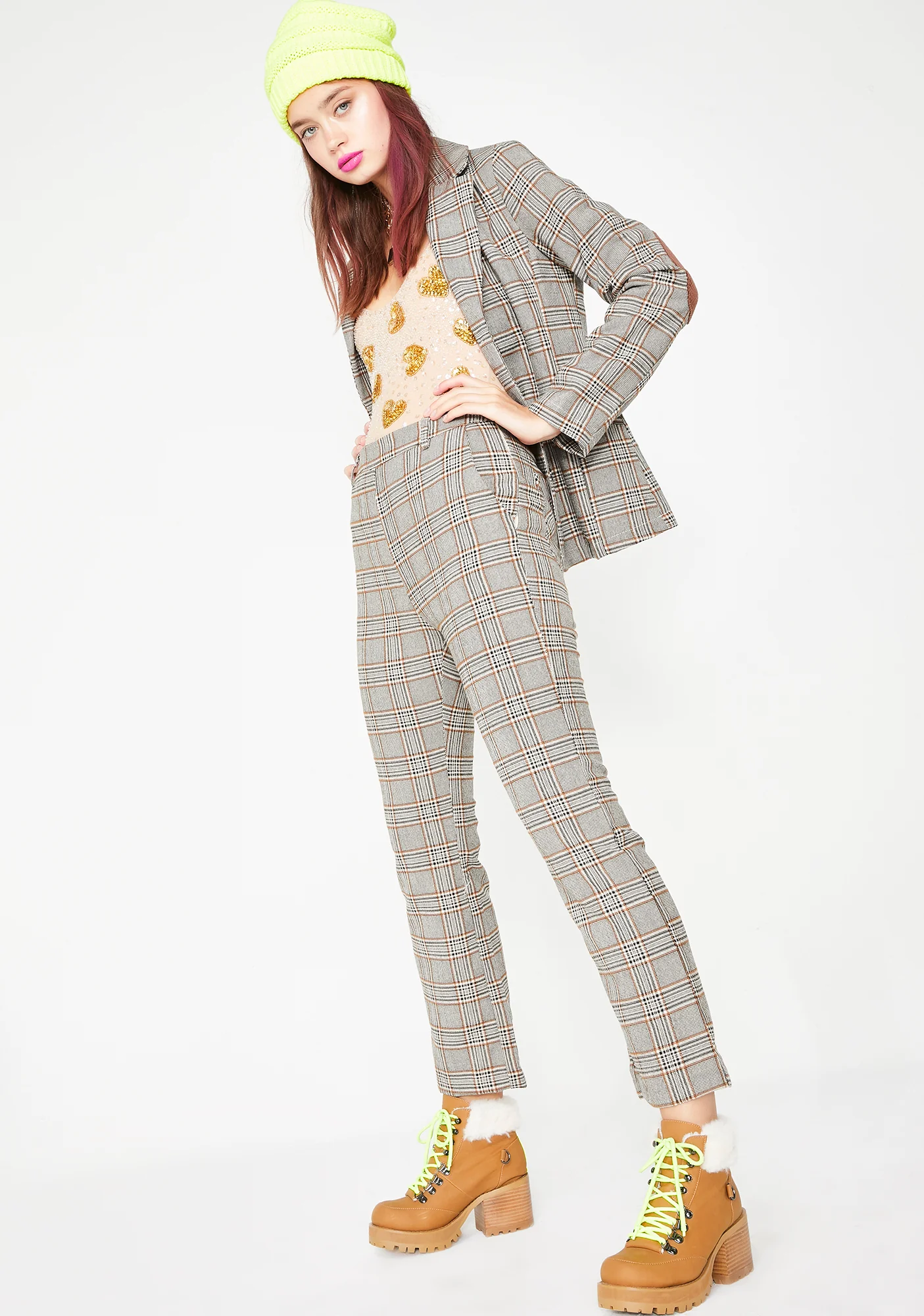 Nine To Five Plaid Pants - Image 2