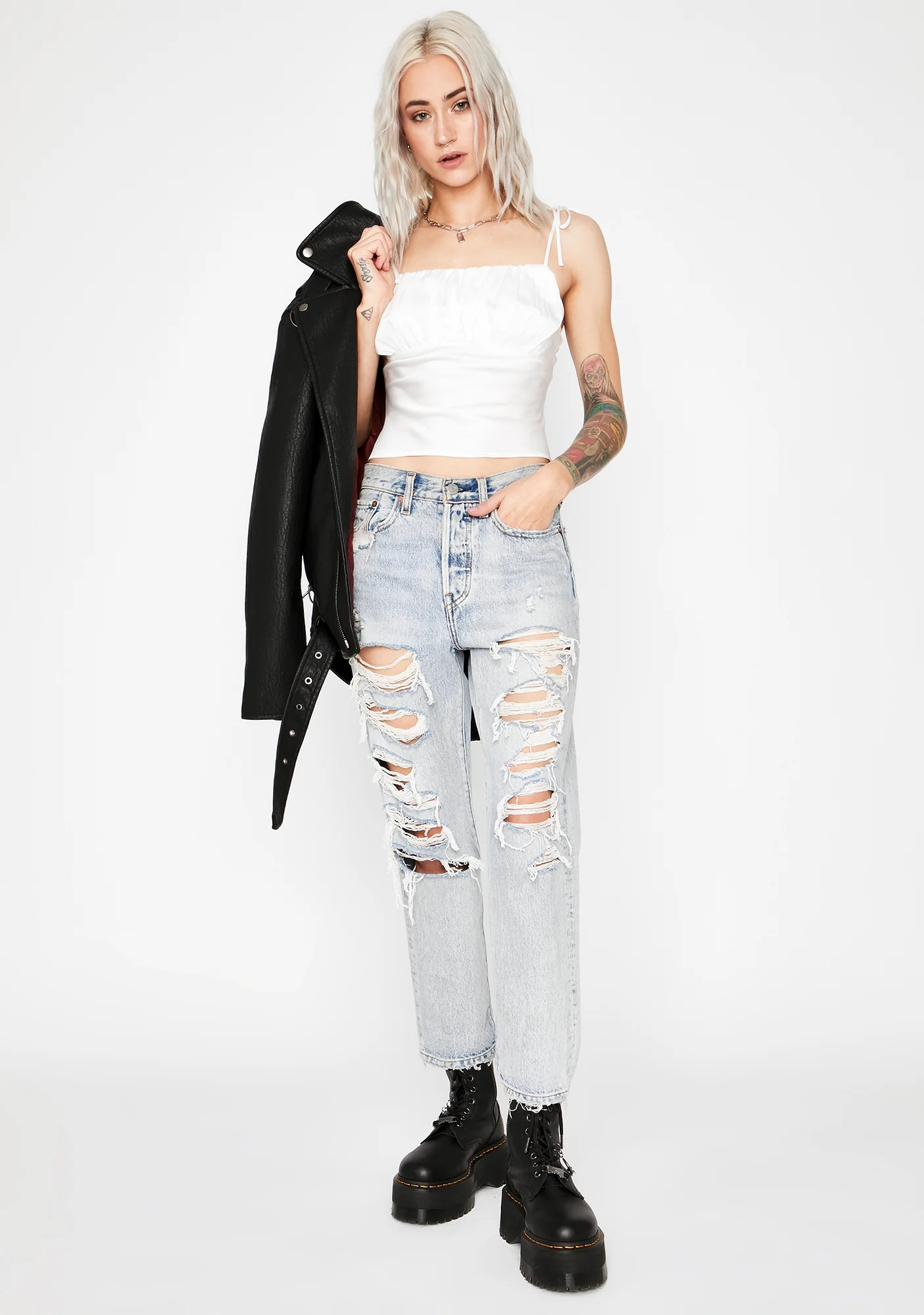 No BS Allowed Satin Top - Image 3