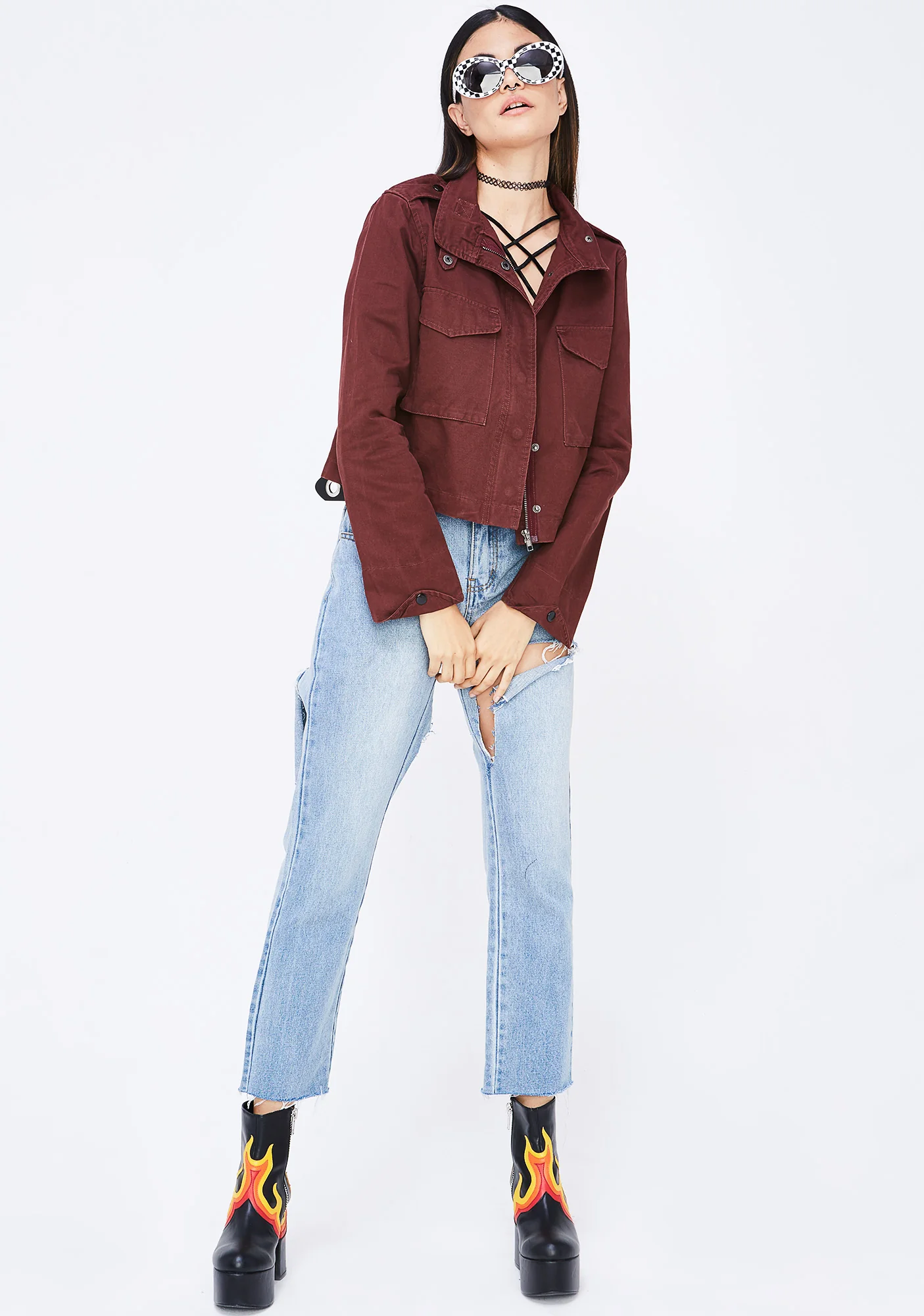 No Comment Cropped Jacket - Image 3