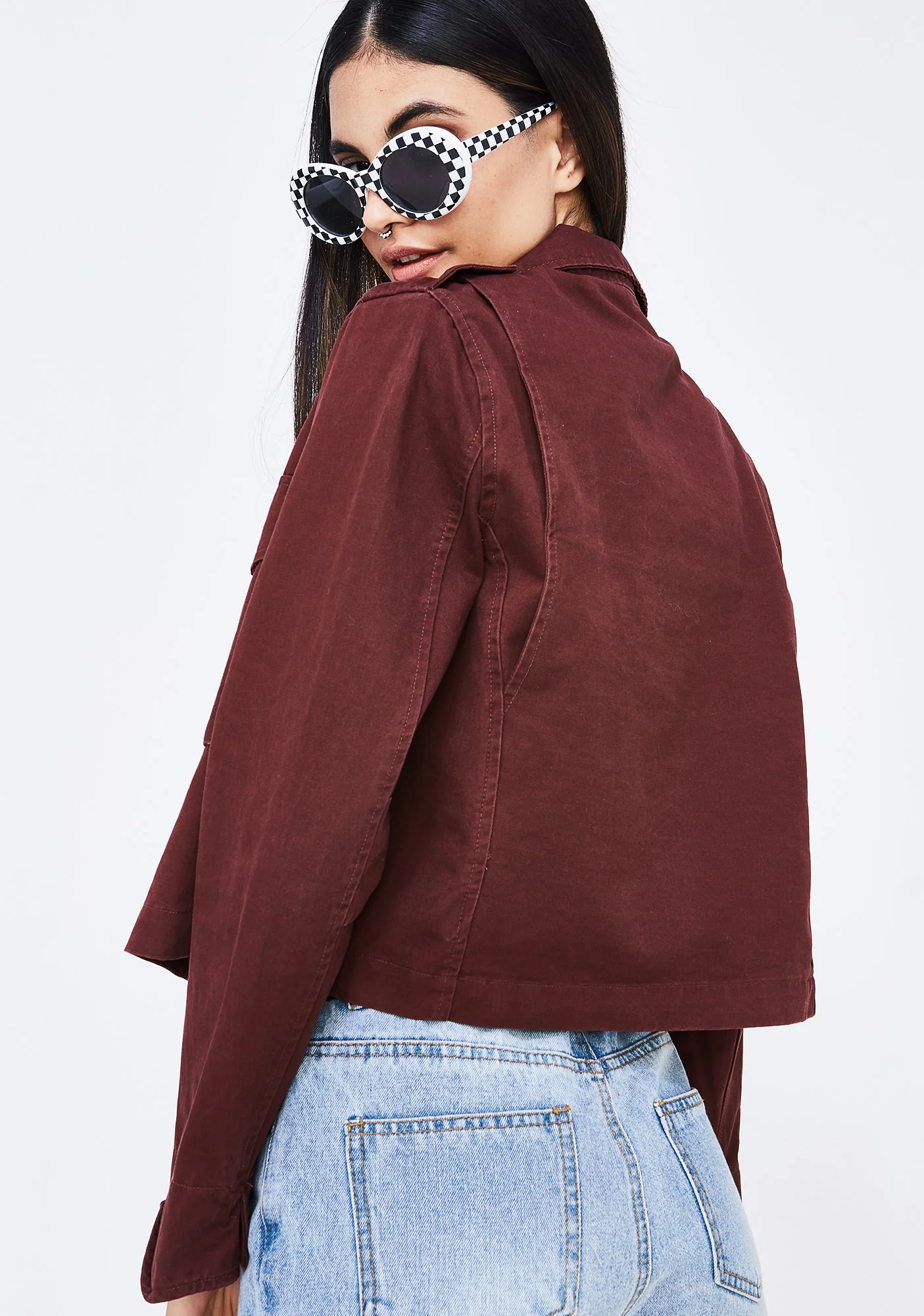 No Comment Cropped Jacket - Image 4